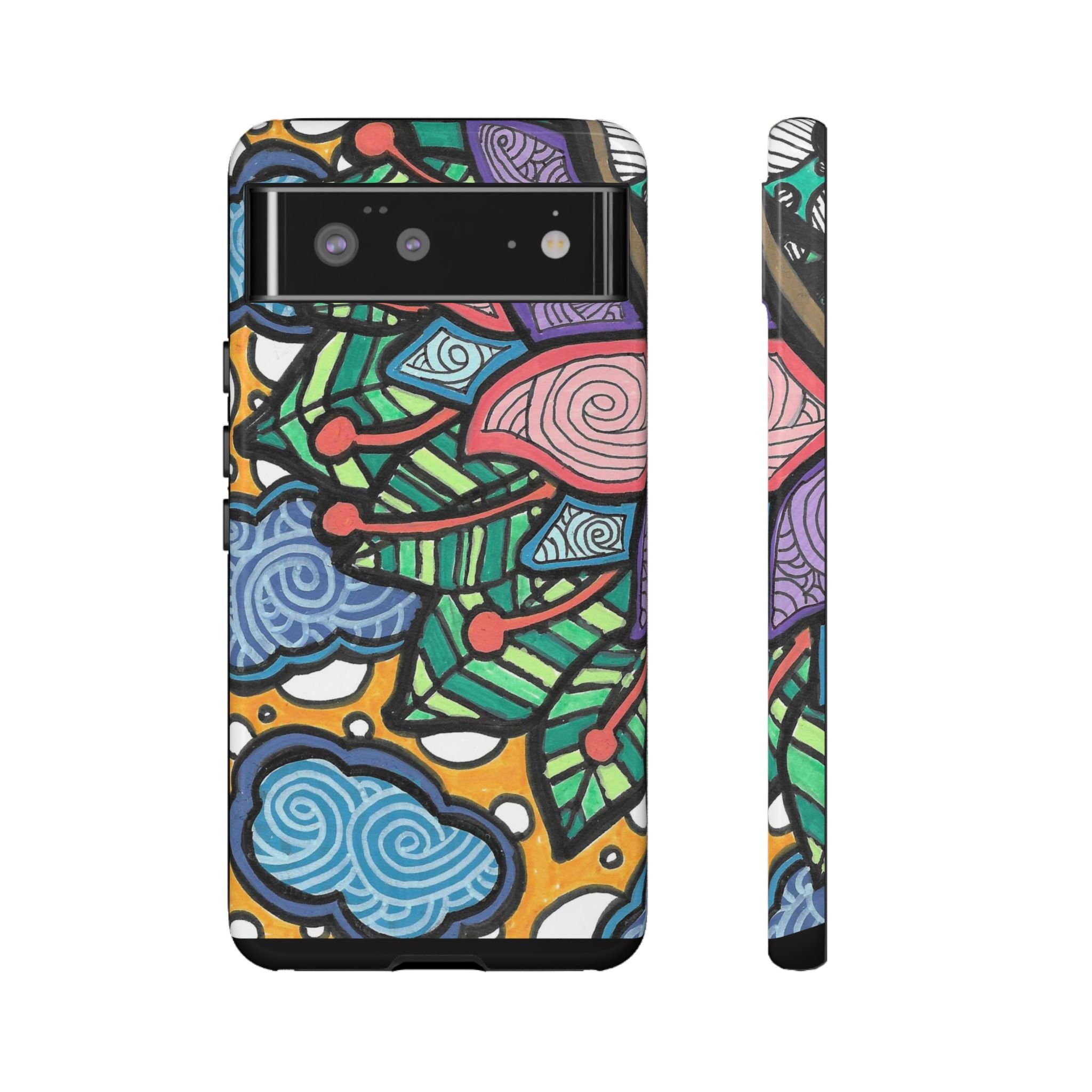 Hand drawn Floral Happy TOUGH Phone Case