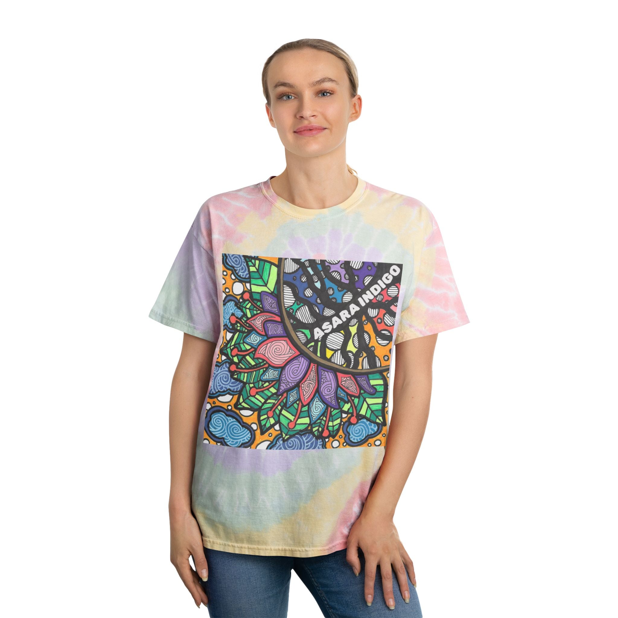 Asara Indigo Tie-Dye Spiral Tee