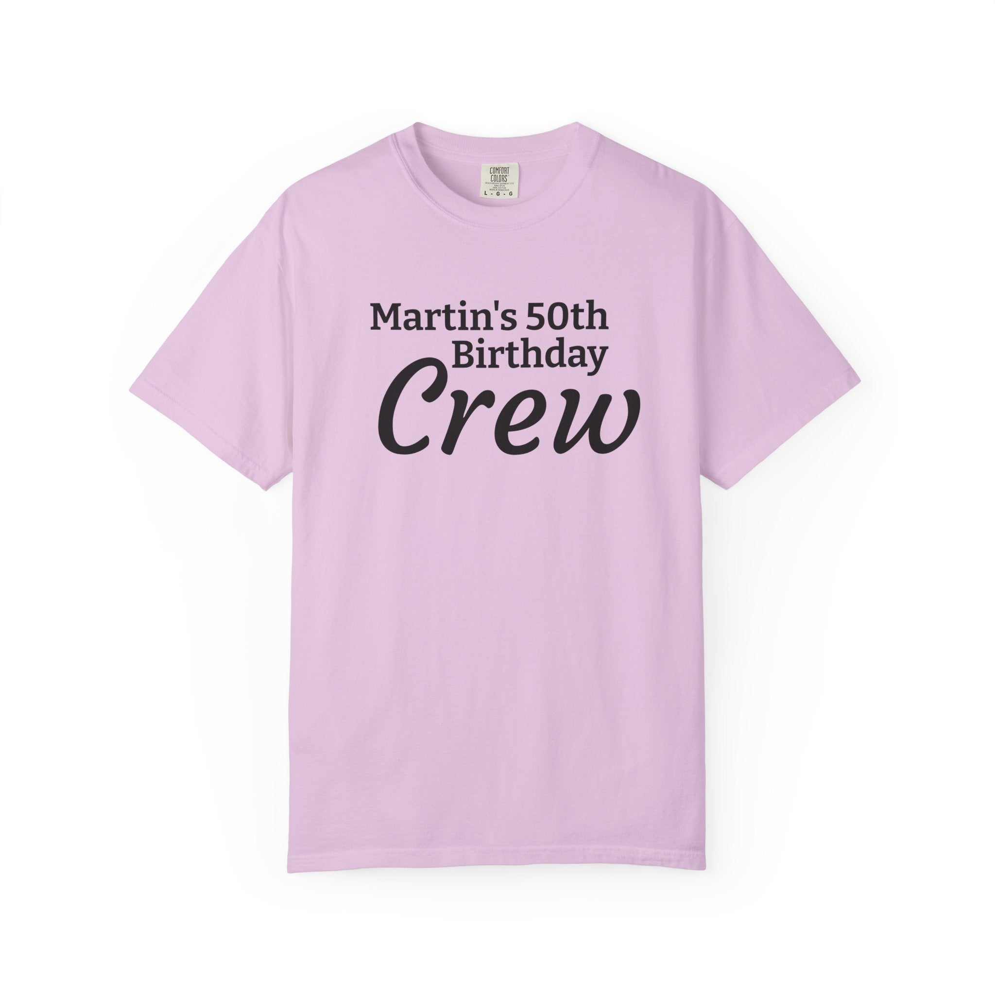 Personalized Birthday Crew T-Shirt — "Martin's 50th Birthday Crew" Party Tee