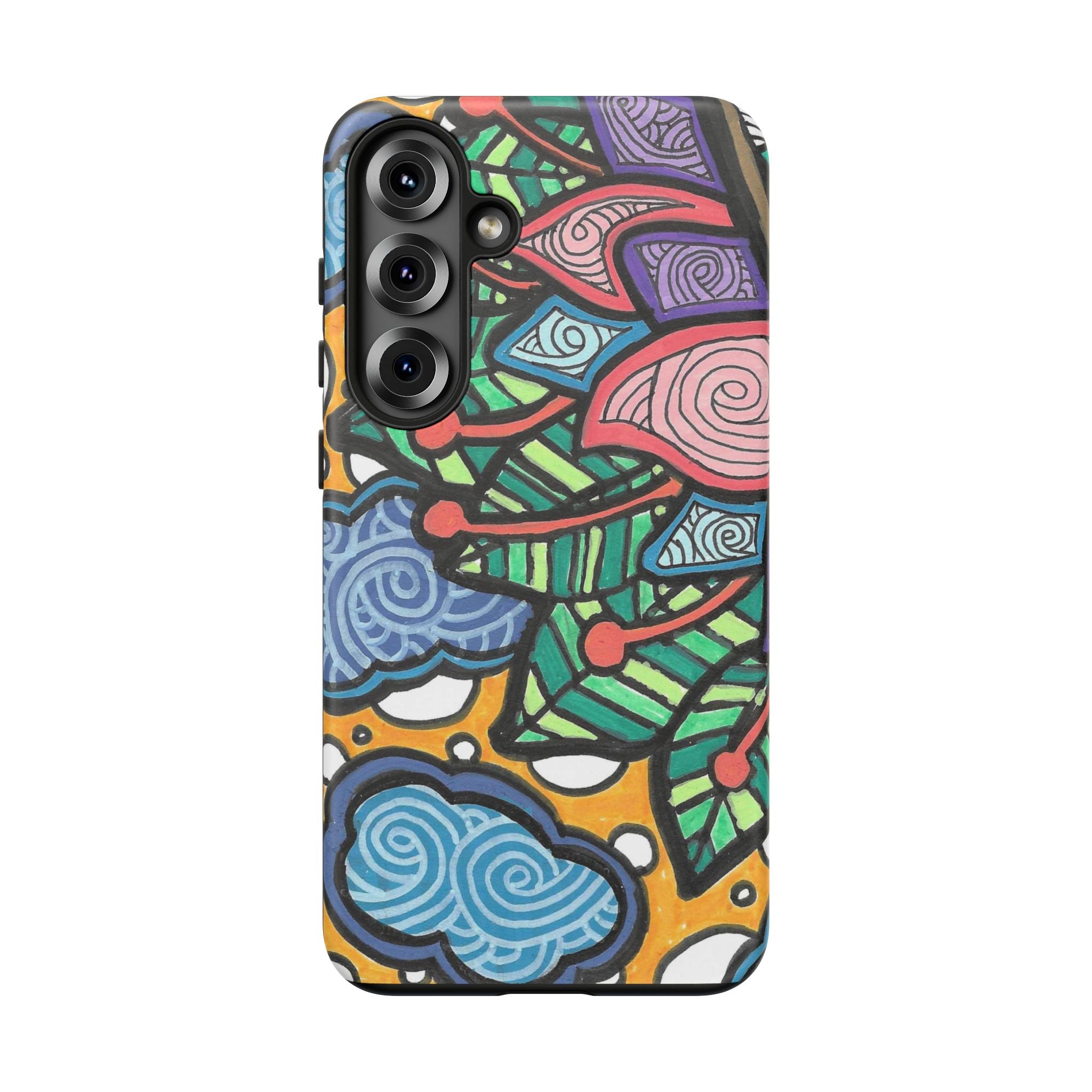 Hand drawn Floral Happy TOUGH Phone Case
