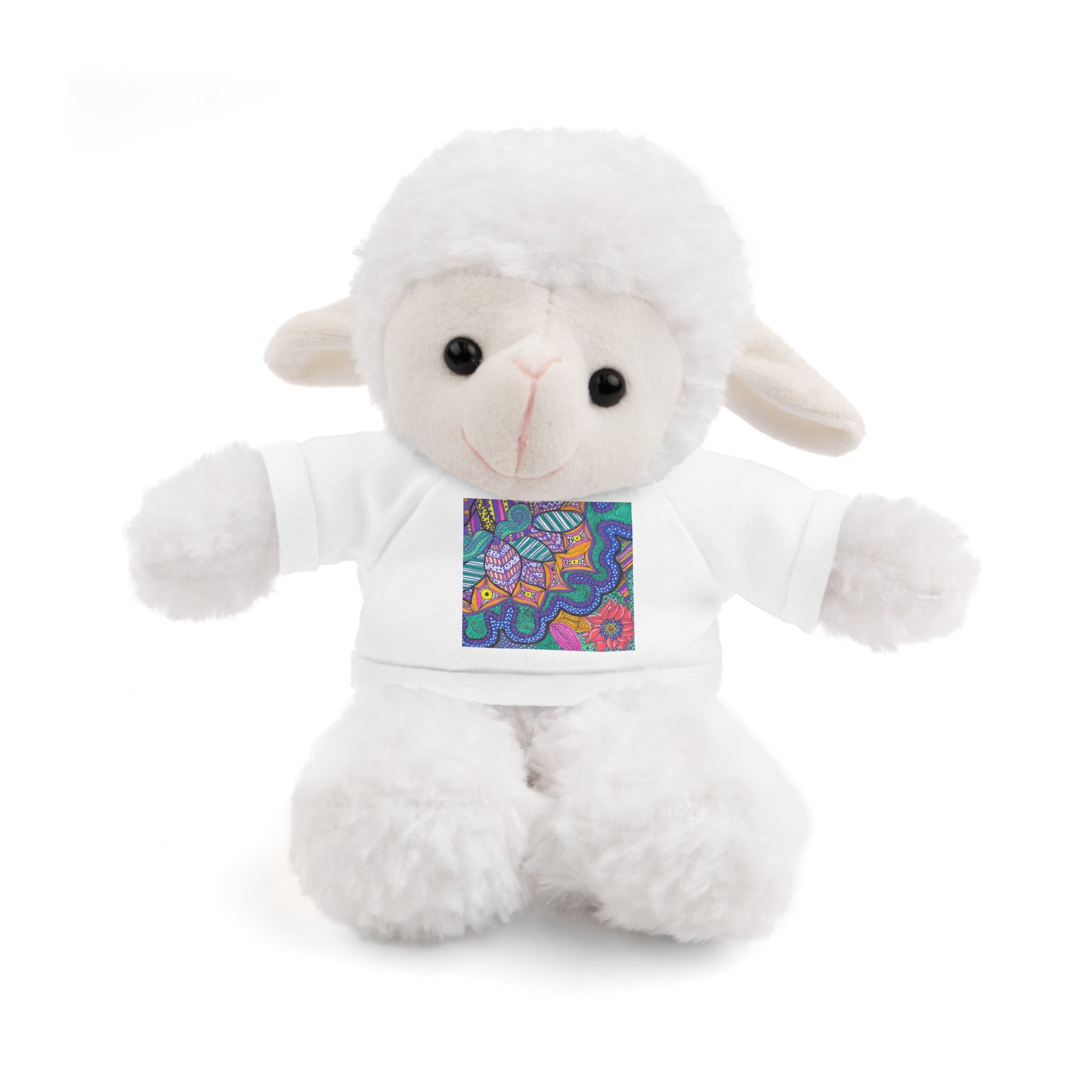 Spring Easter stuffed animal with printed tee