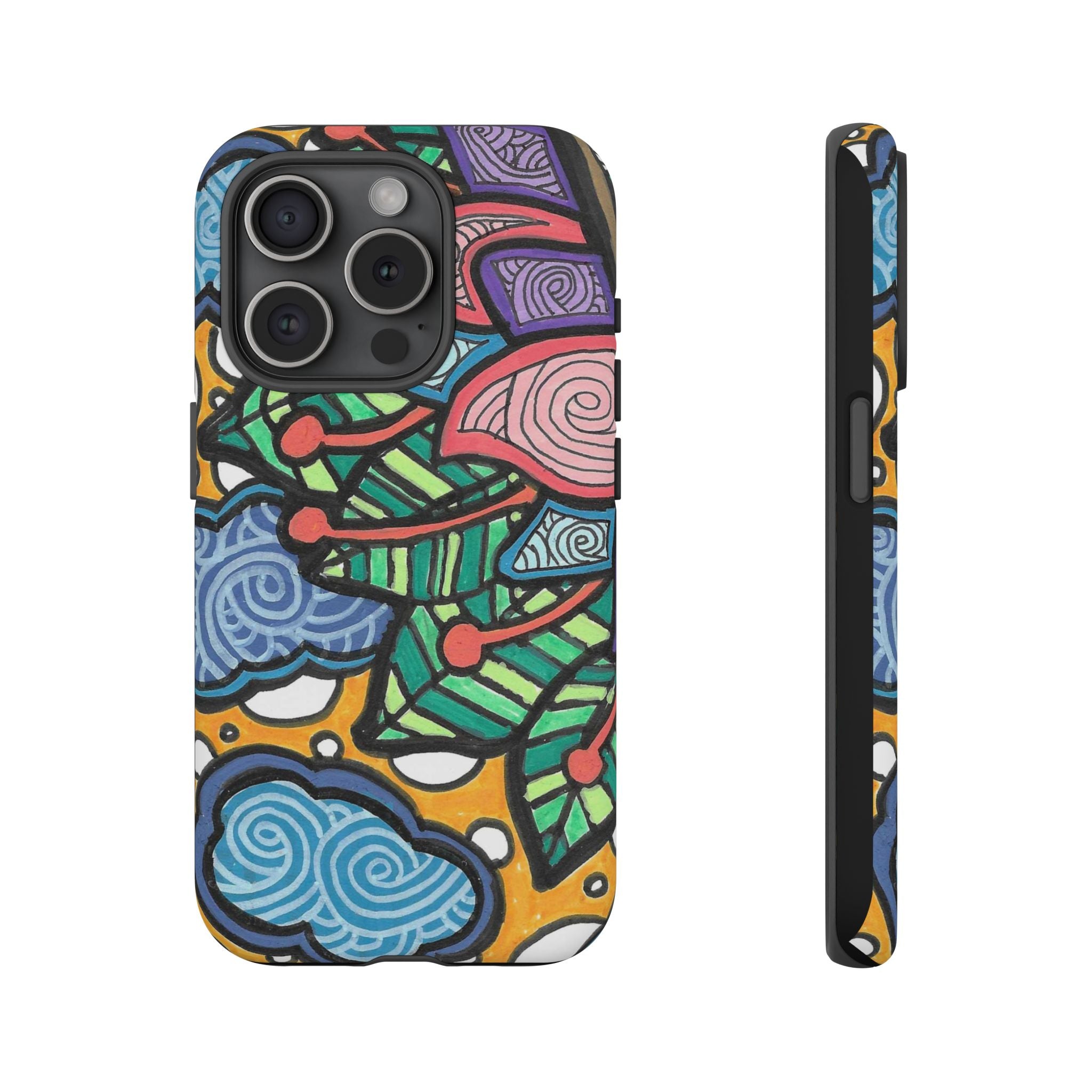 Hand drawn Floral Happy TOUGH Phone Case