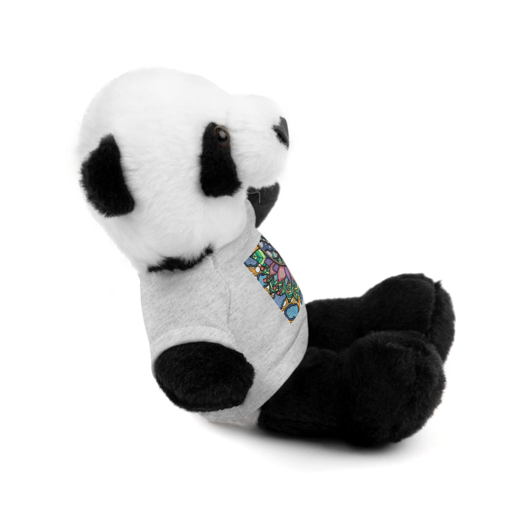 Colorful Tree of Growth stuffed animal with printed tee