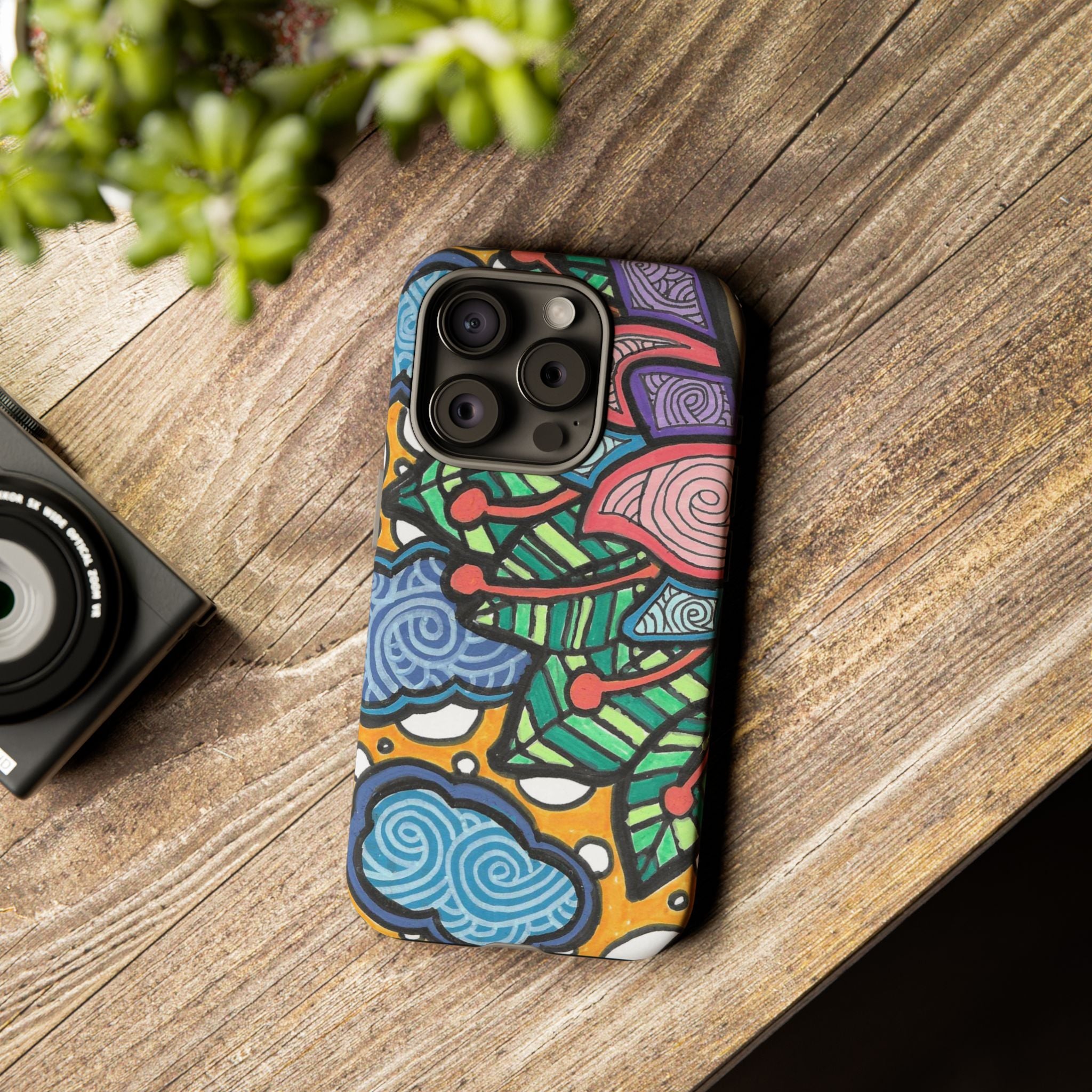 Hand drawn Floral Happy TOUGH Phone Case