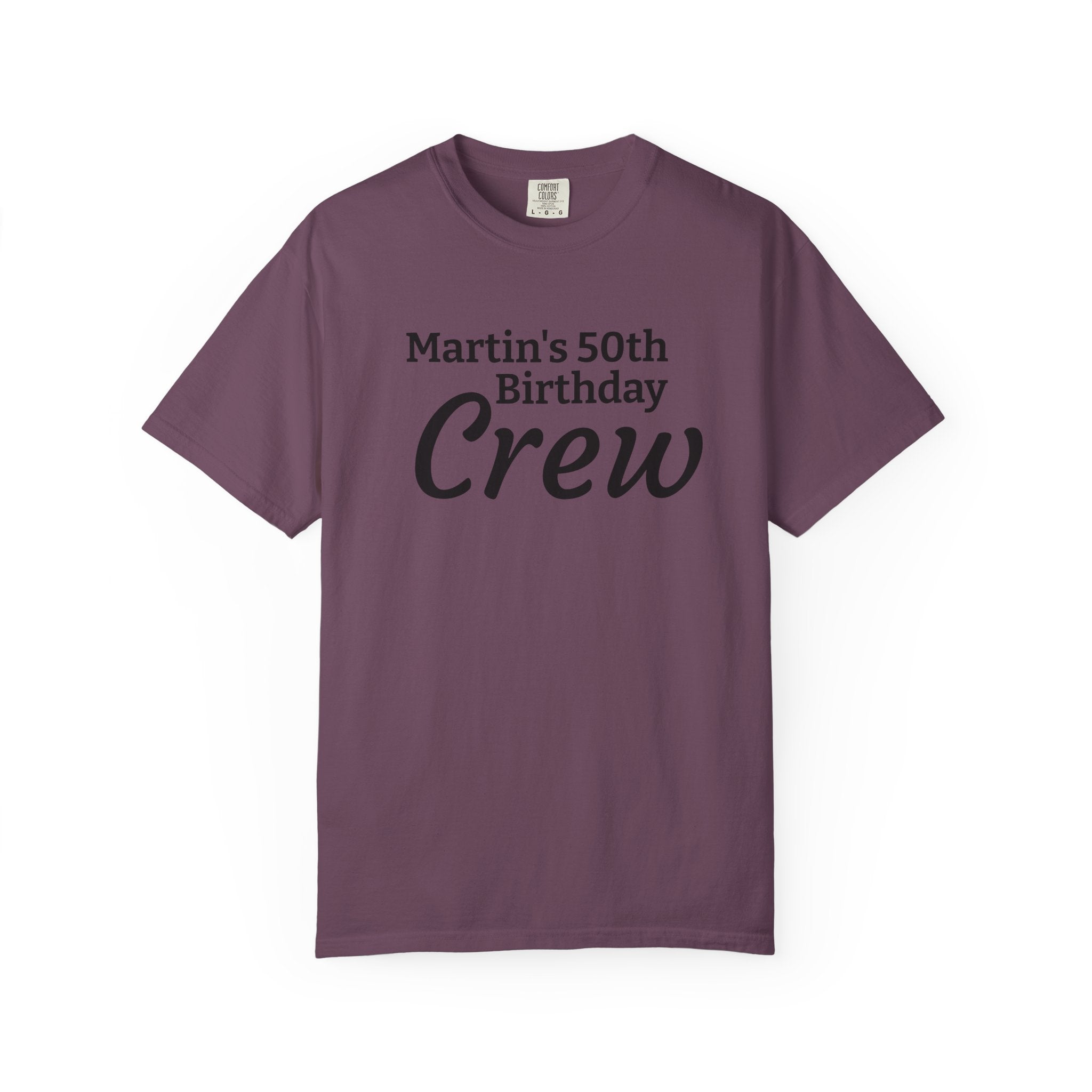Personalized Birthday Crew T-Shirt — "Martin's 50th Birthday Crew" Party Tee