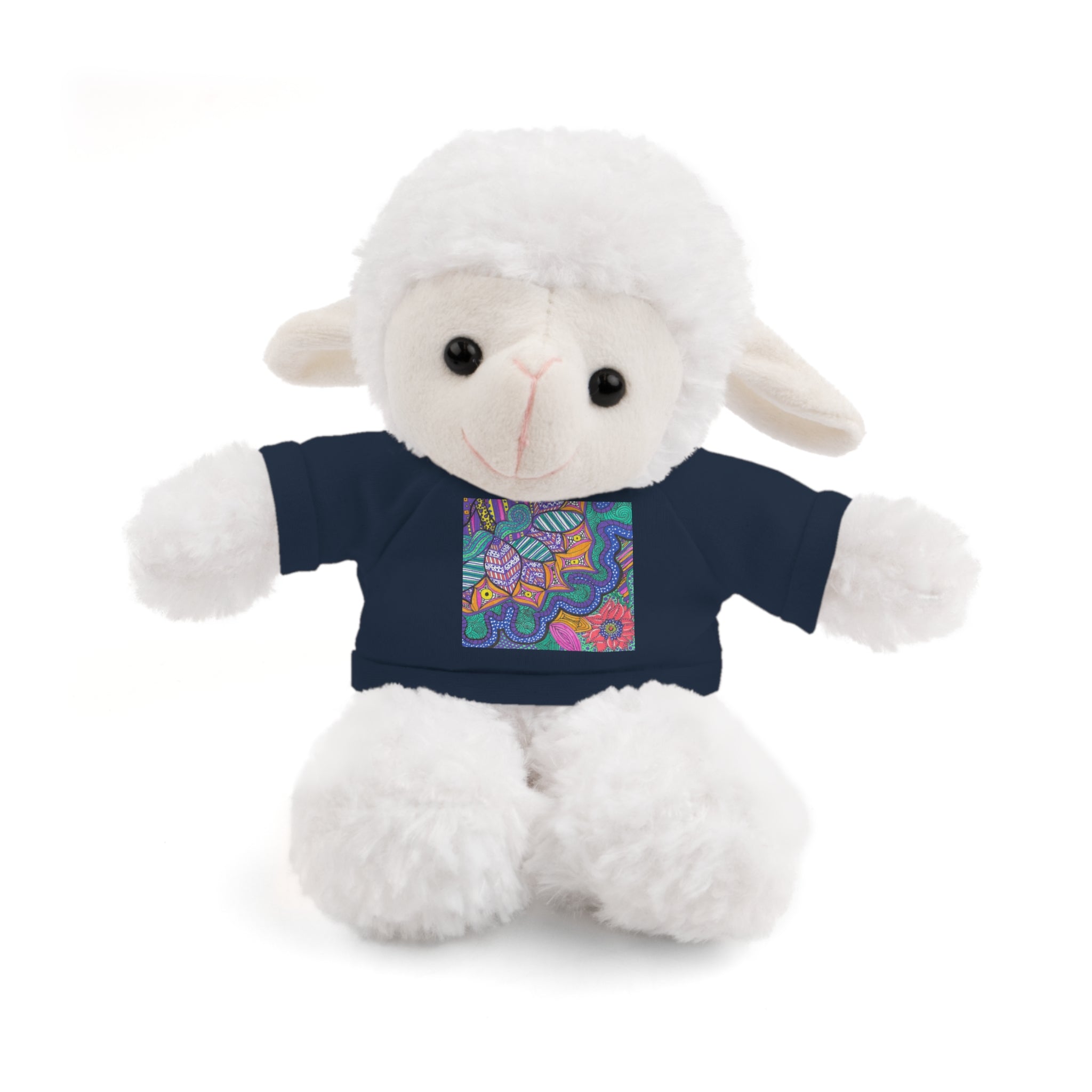 Spring Easter stuffed animal with printed tee
