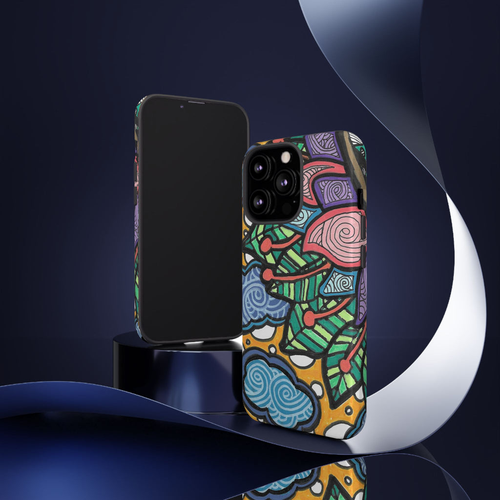 Hand drawn Floral Happy TOUGH Phone Case