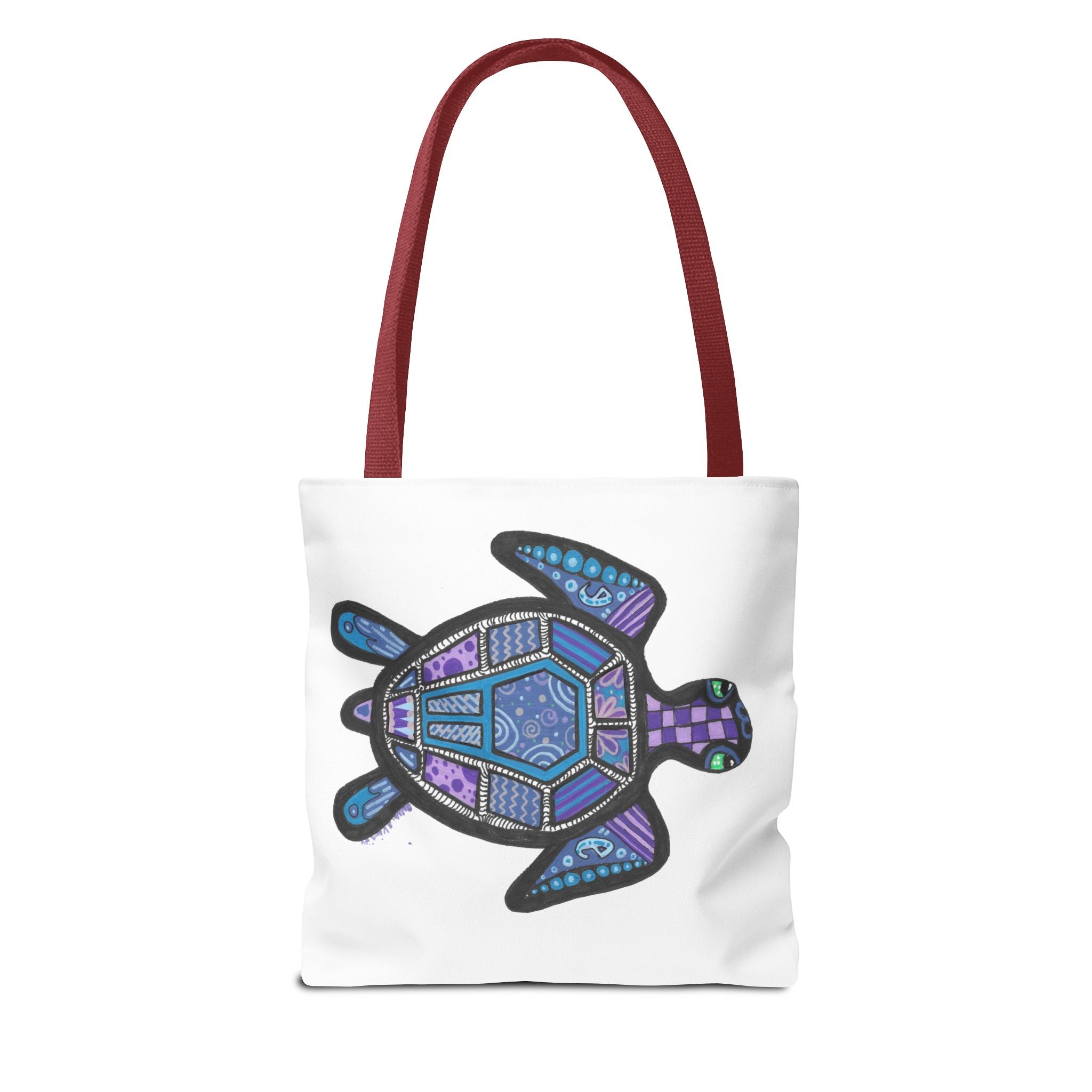 Save The Turtles Tote Bag - Reversible Sea Turtle Print Beach Grocery Tote