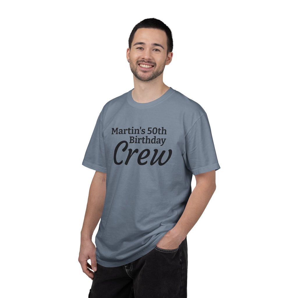 Personalized Birthday Crew T-Shirt — "Martin's 50th Birthday Crew" Party Tee