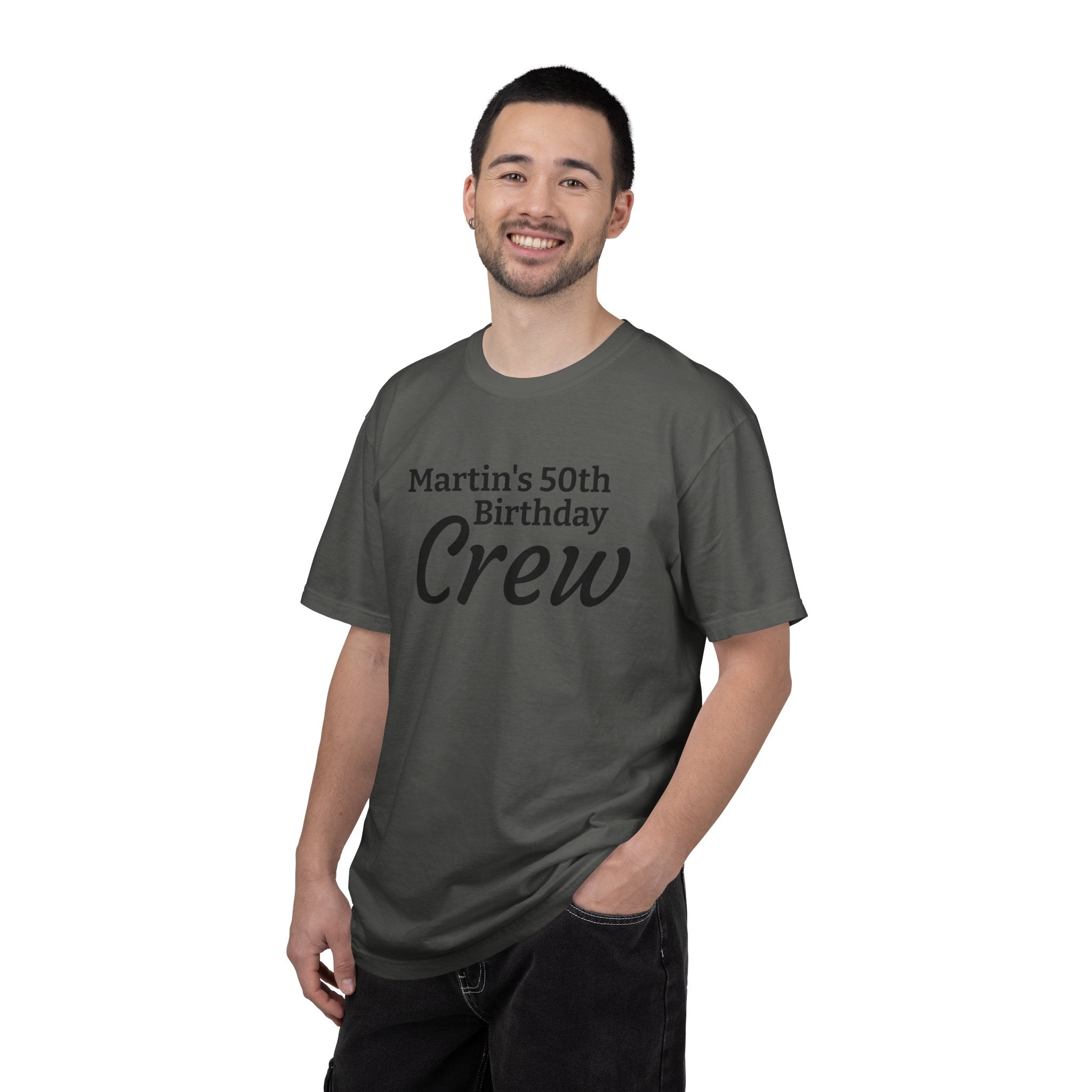 Personalized Birthday Crew T-Shirt — "Martin's 50th Birthday Crew" Party Tee