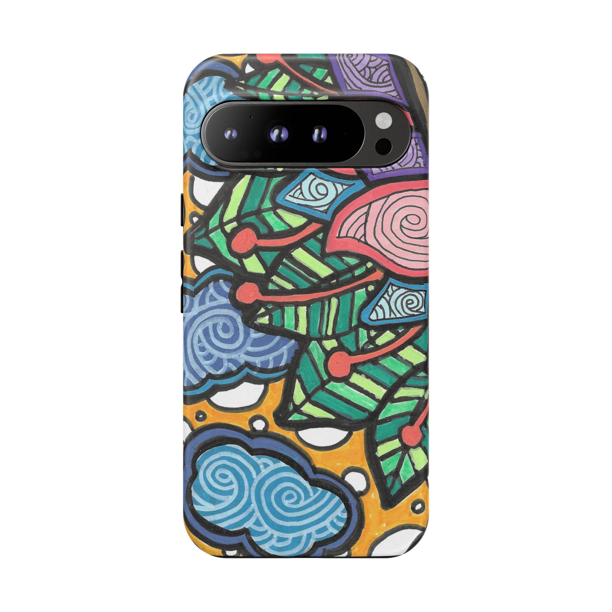 Hand drawn Floral Happy TOUGH Phone Case