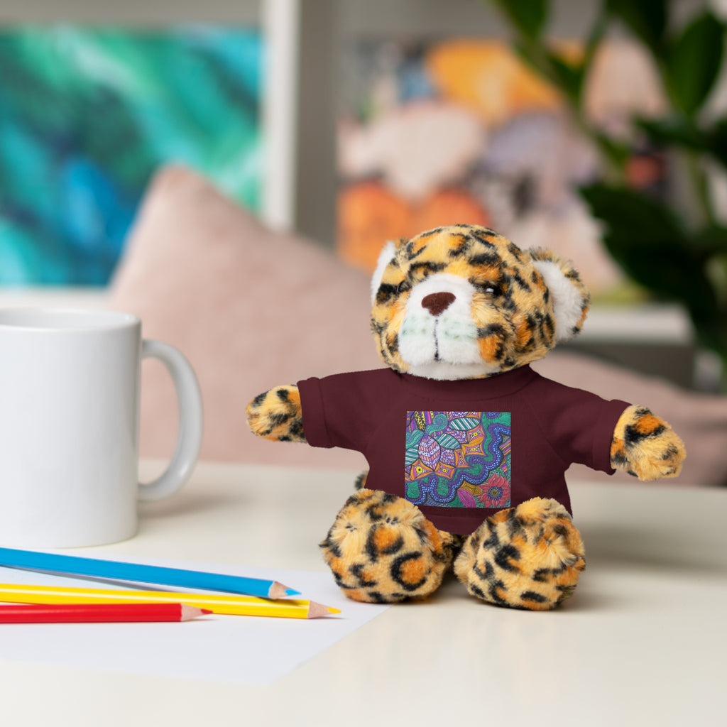 Spring Easter stuffed animal with printed tee