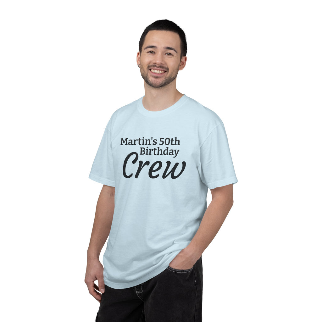 Personalized Birthday Crew T-Shirt — "Martin's 50th Birthday Crew" Party Tee