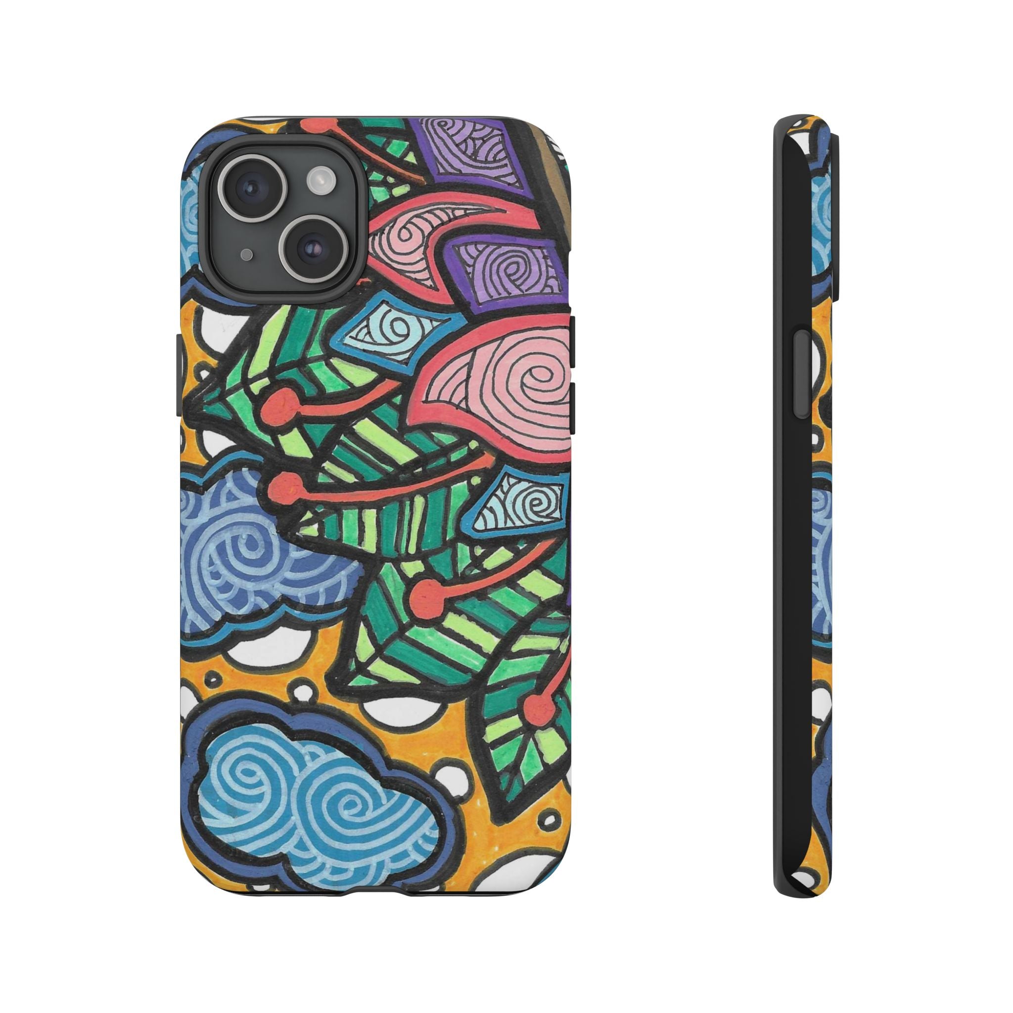 Hand drawn Floral Happy TOUGH Phone Case