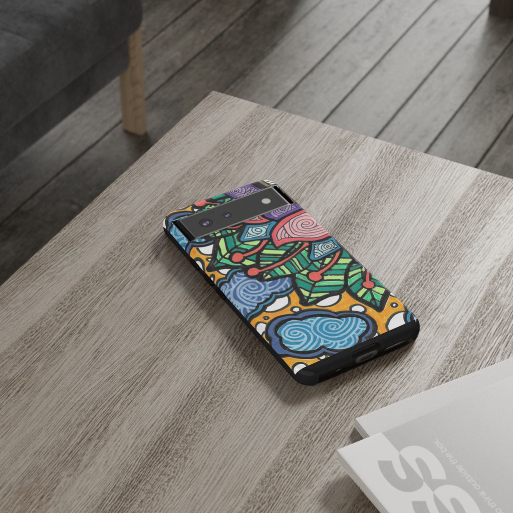 Hand drawn Floral Happy TOUGH Phone Case