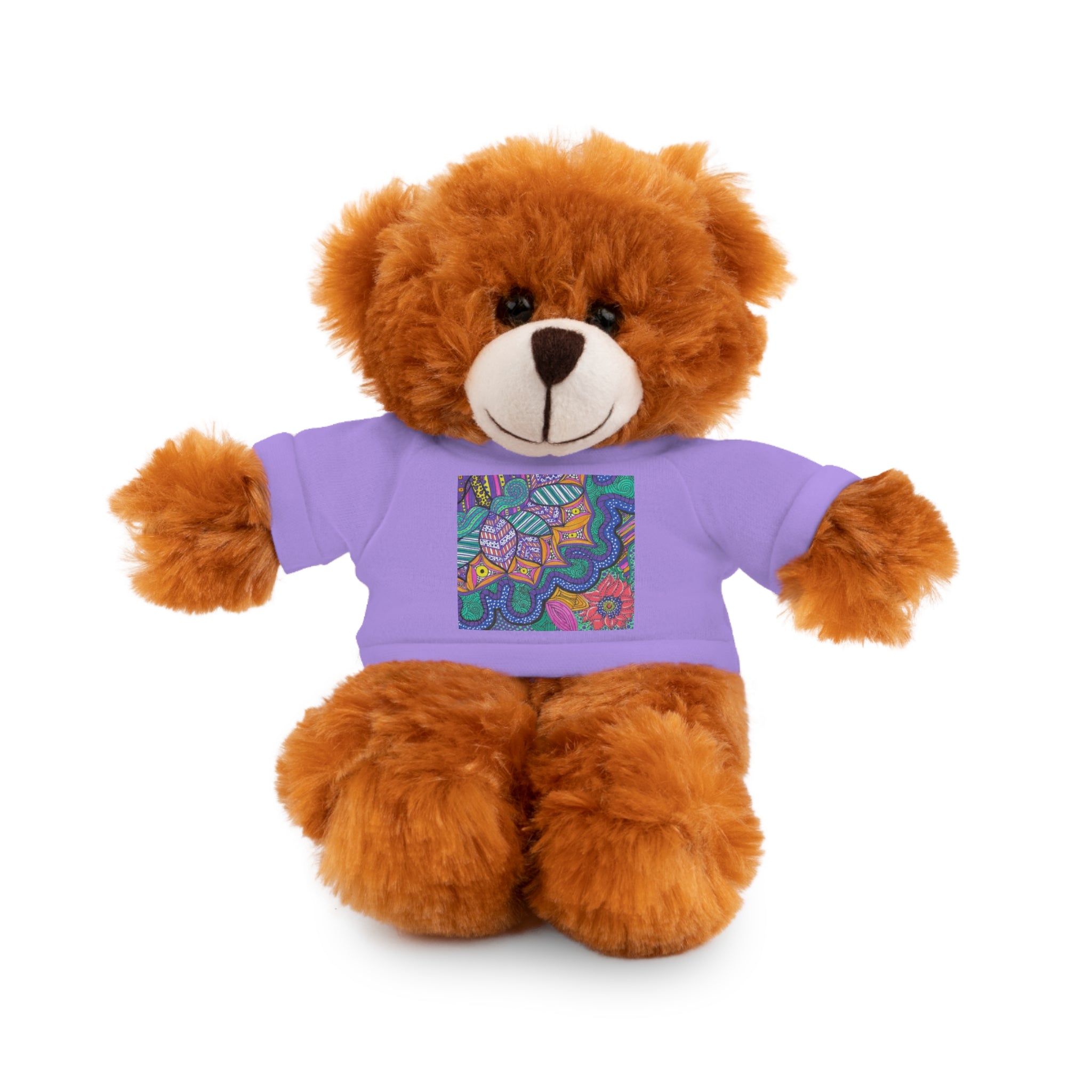 Spring Easter stuffed animal with printed tee