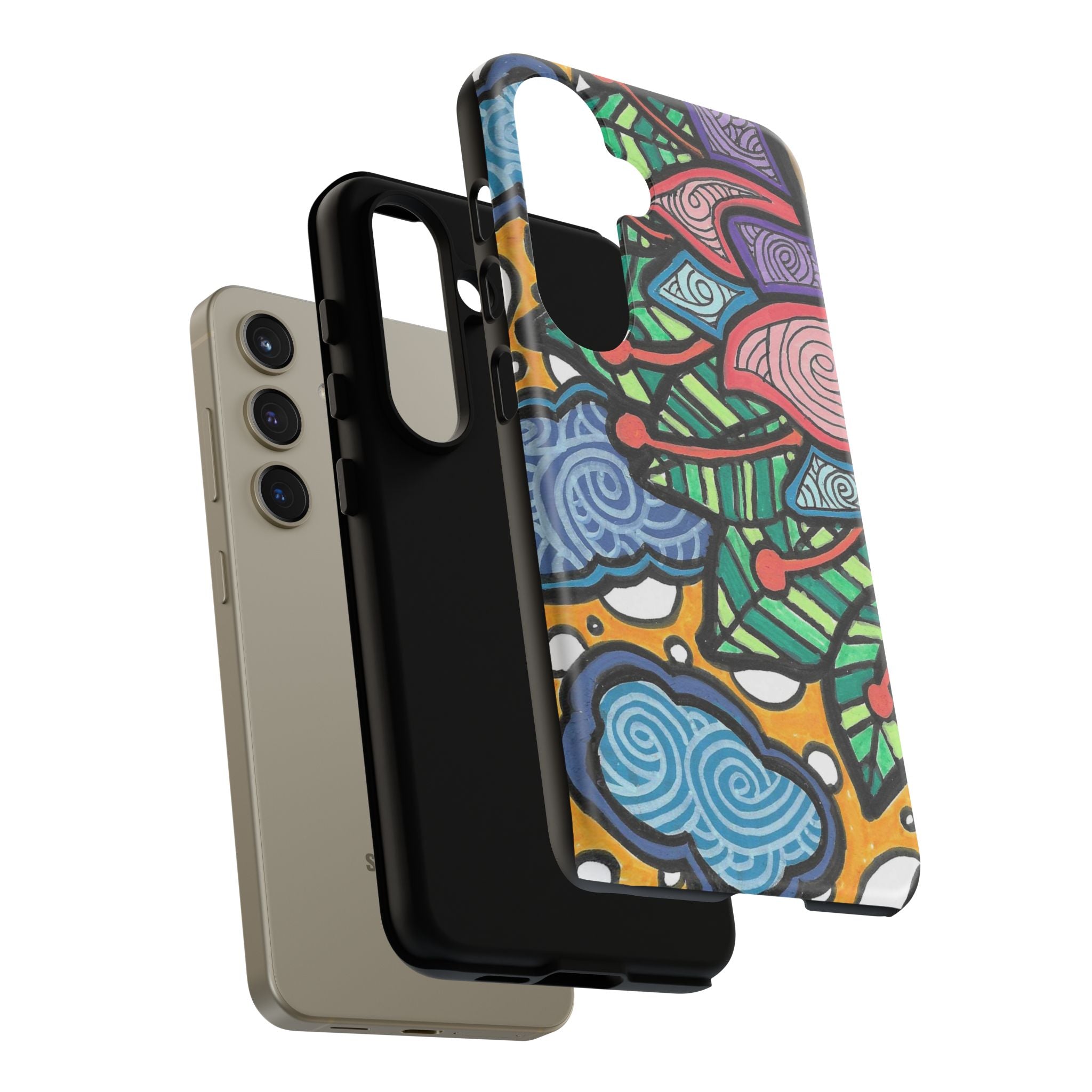 Hand drawn Floral Happy TOUGH Phone Case