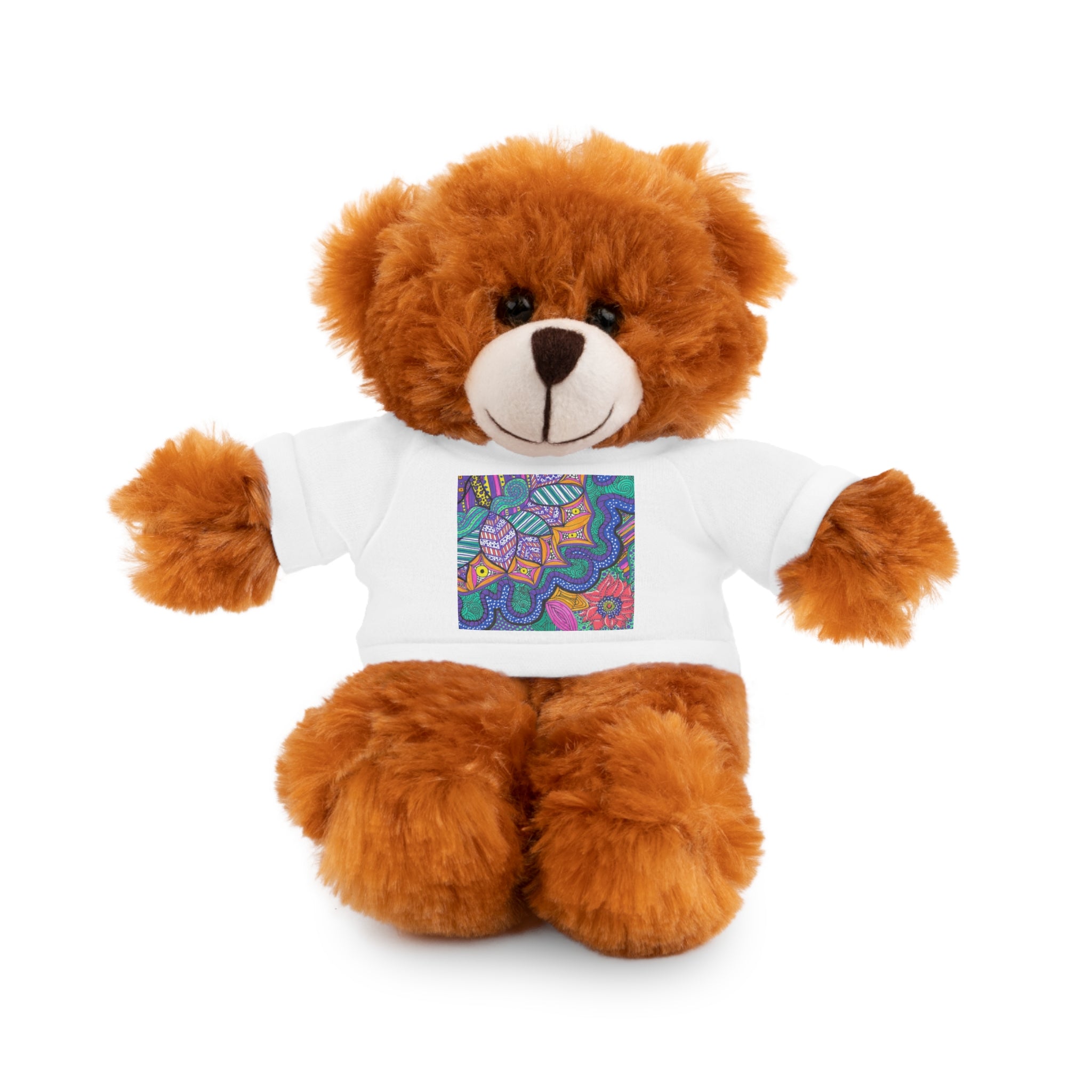 Spring Easter stuffed animal with printed tee