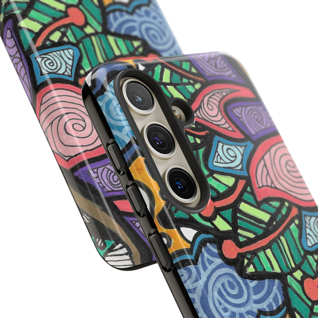 Hand drawn Floral Happy TOUGH Phone Case