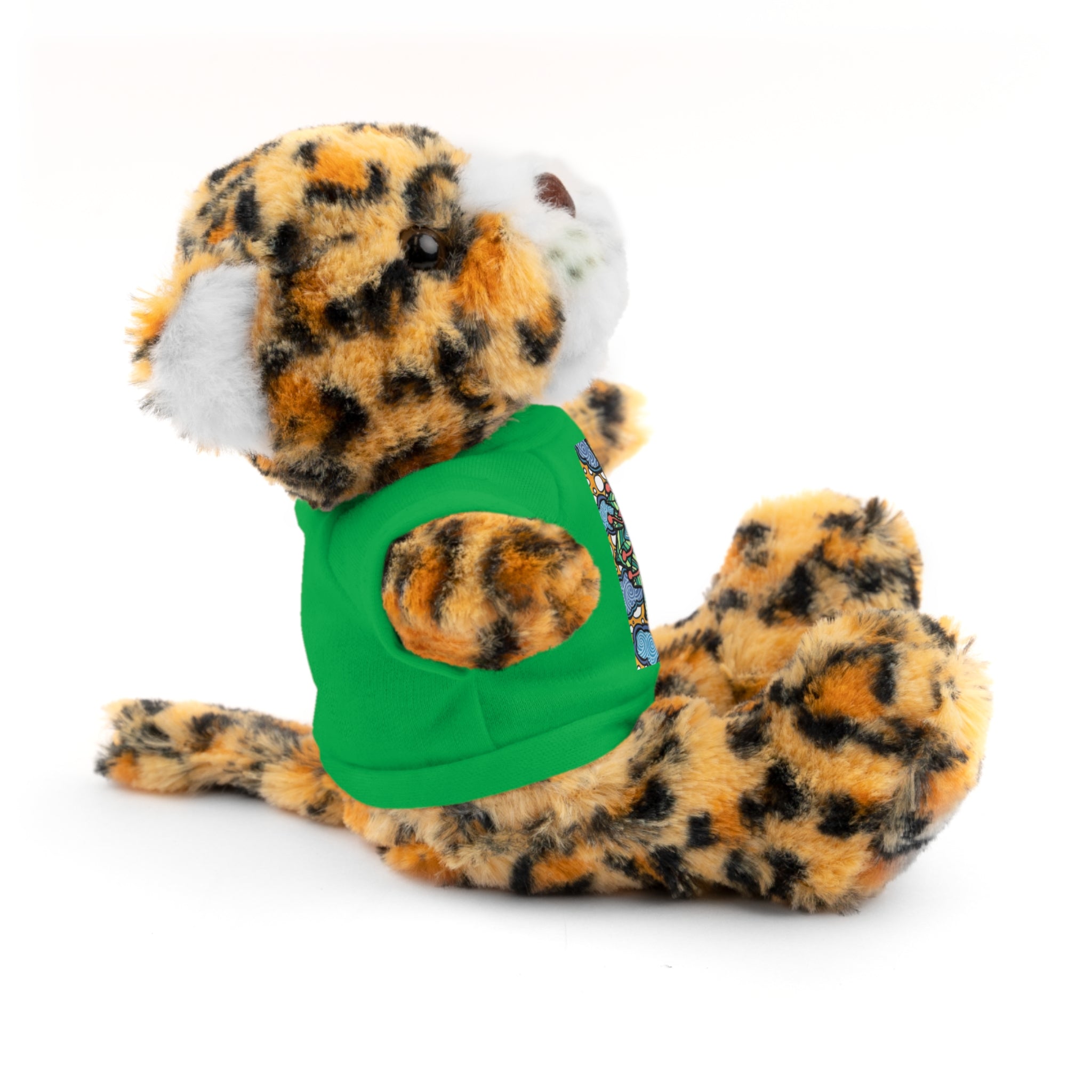 Colorful Tree of Growth stuffed animal with printed tee