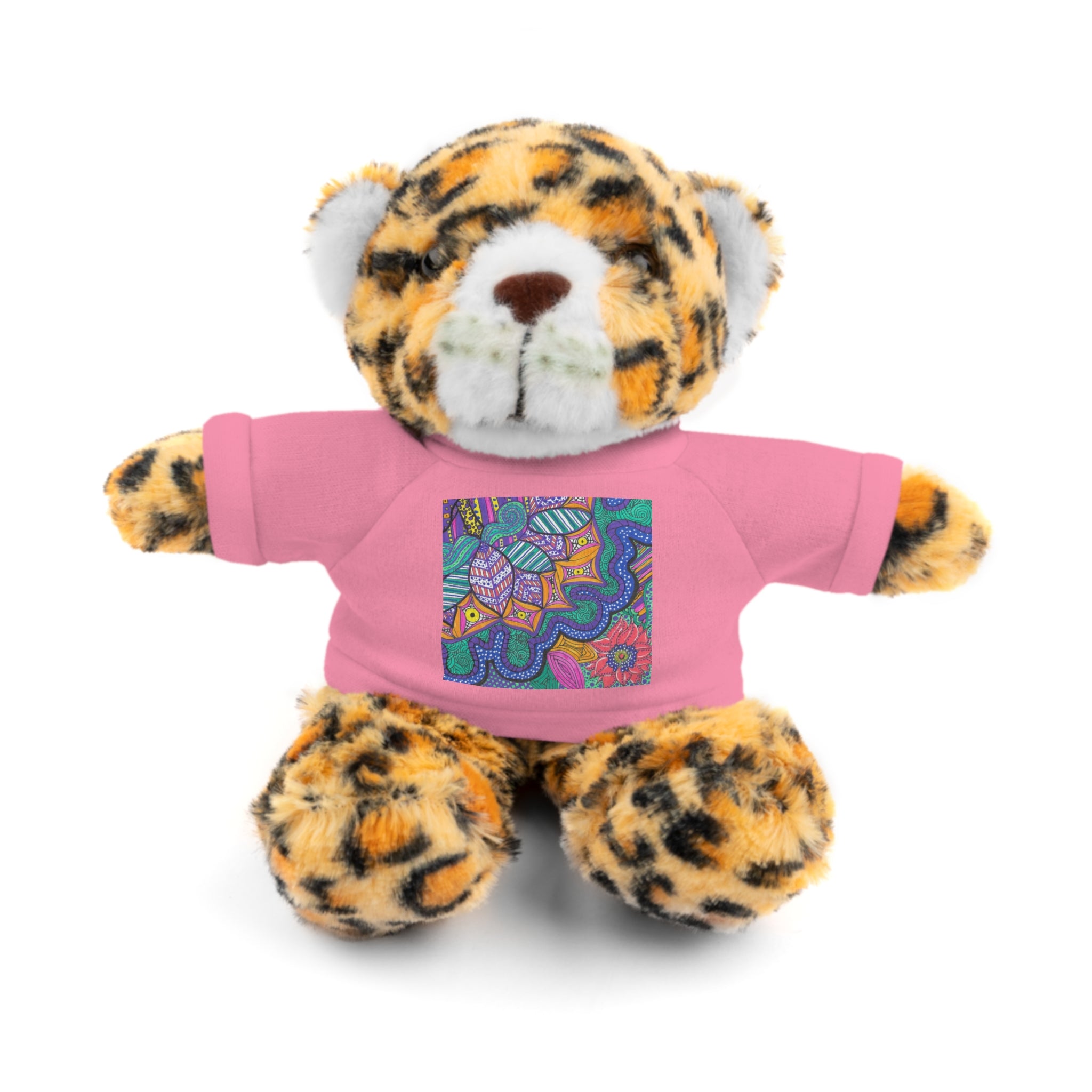 Spring Easter stuffed animal with printed tee