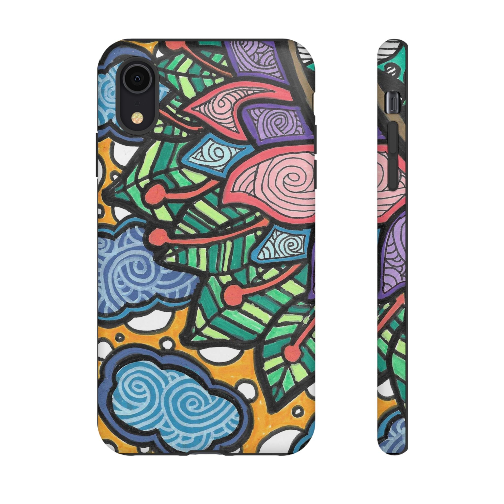 Hand drawn Floral Happy TOUGH Phone Case