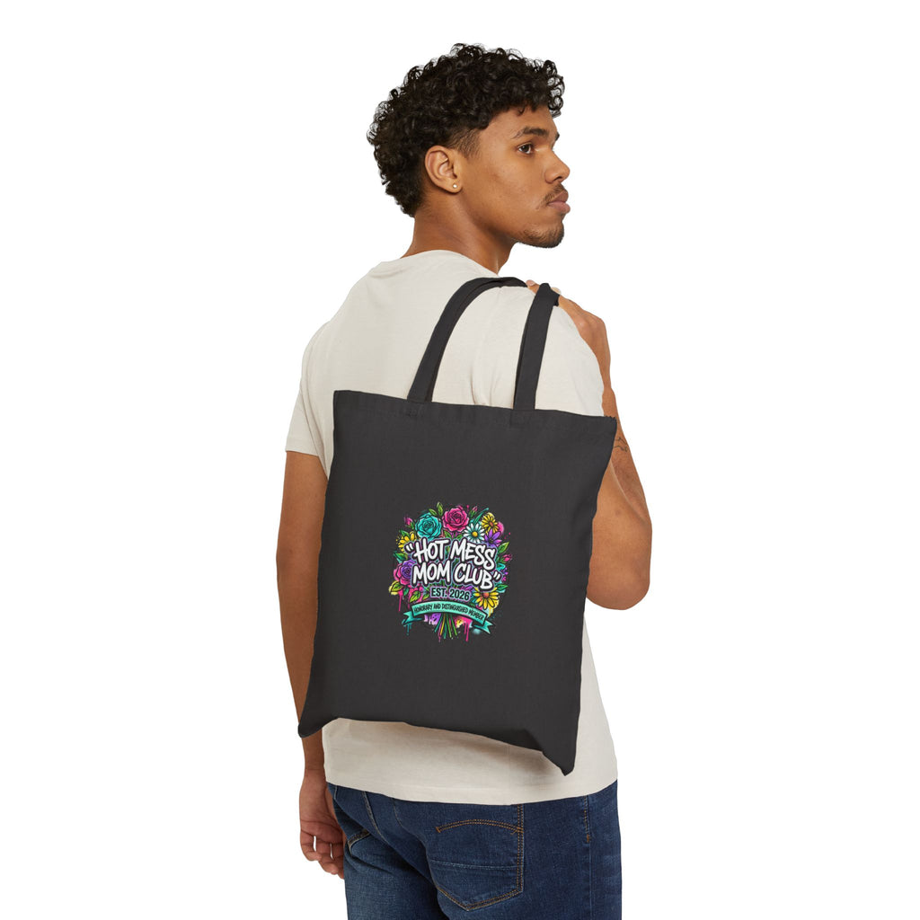 Hot Mess Mom Club Tote | Mother's Day Minimal Typographic Mom Life