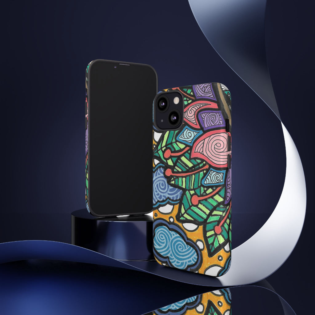 Hand drawn Floral Happy TOUGH Phone Case