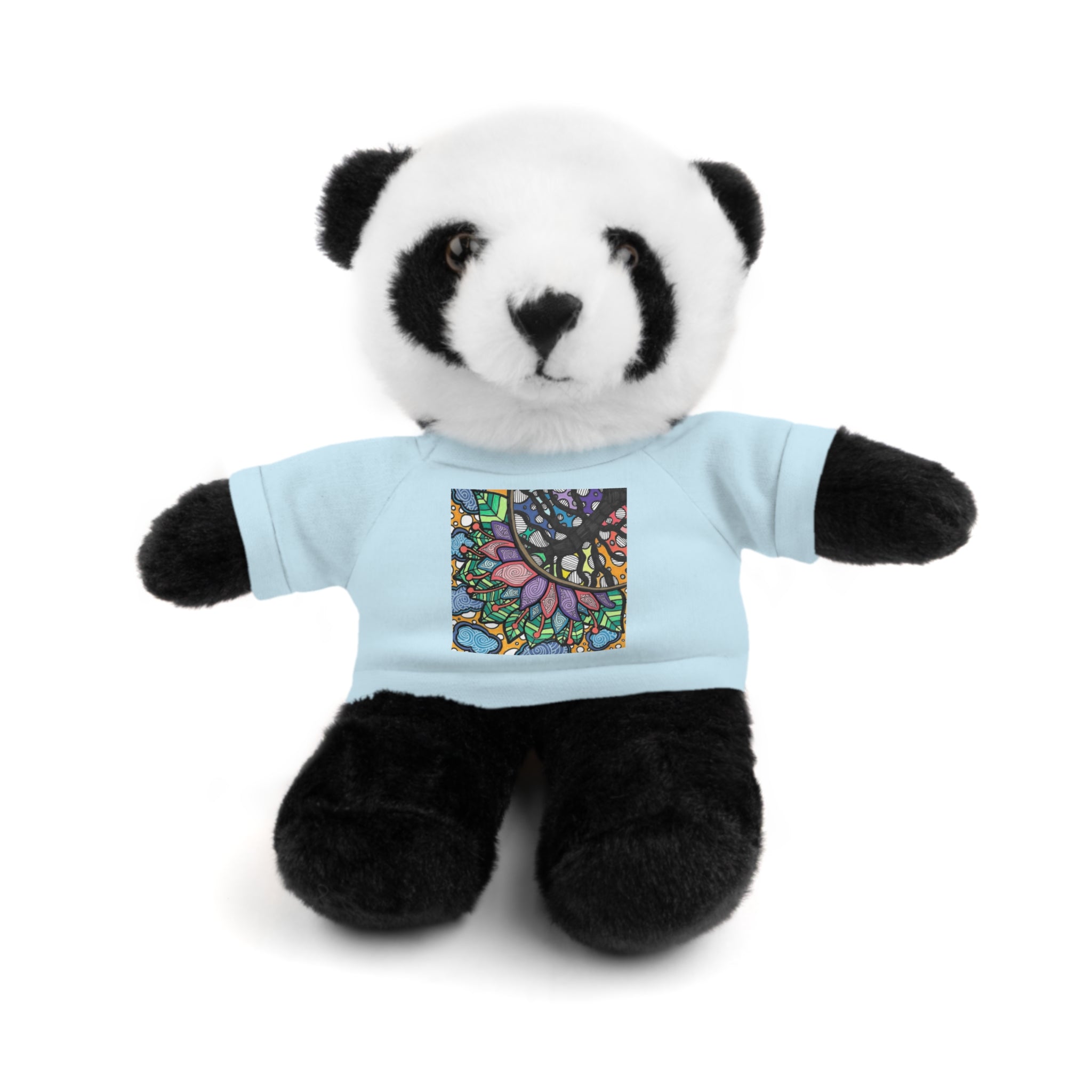 Colorful Tree of Growth stuffed animal with printed tee