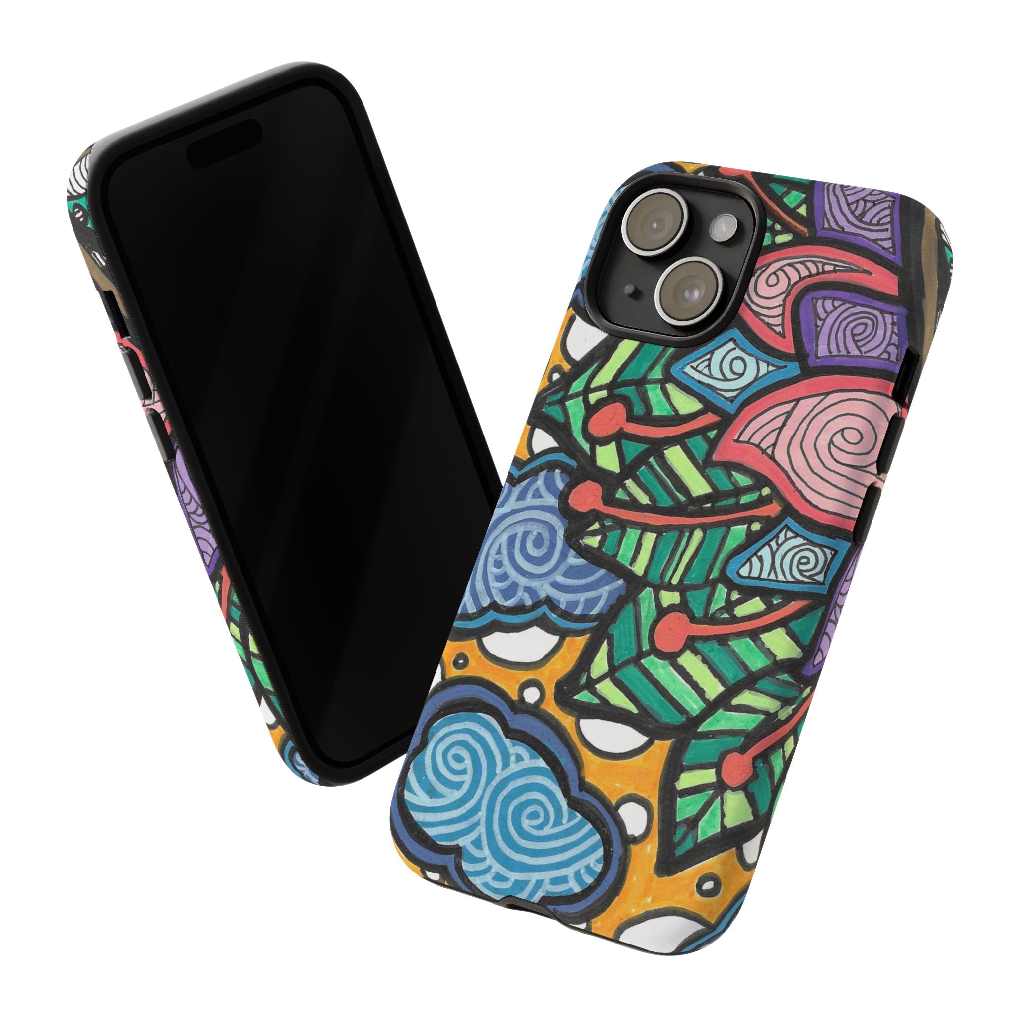 Hand drawn Floral Happy TOUGH Phone Case