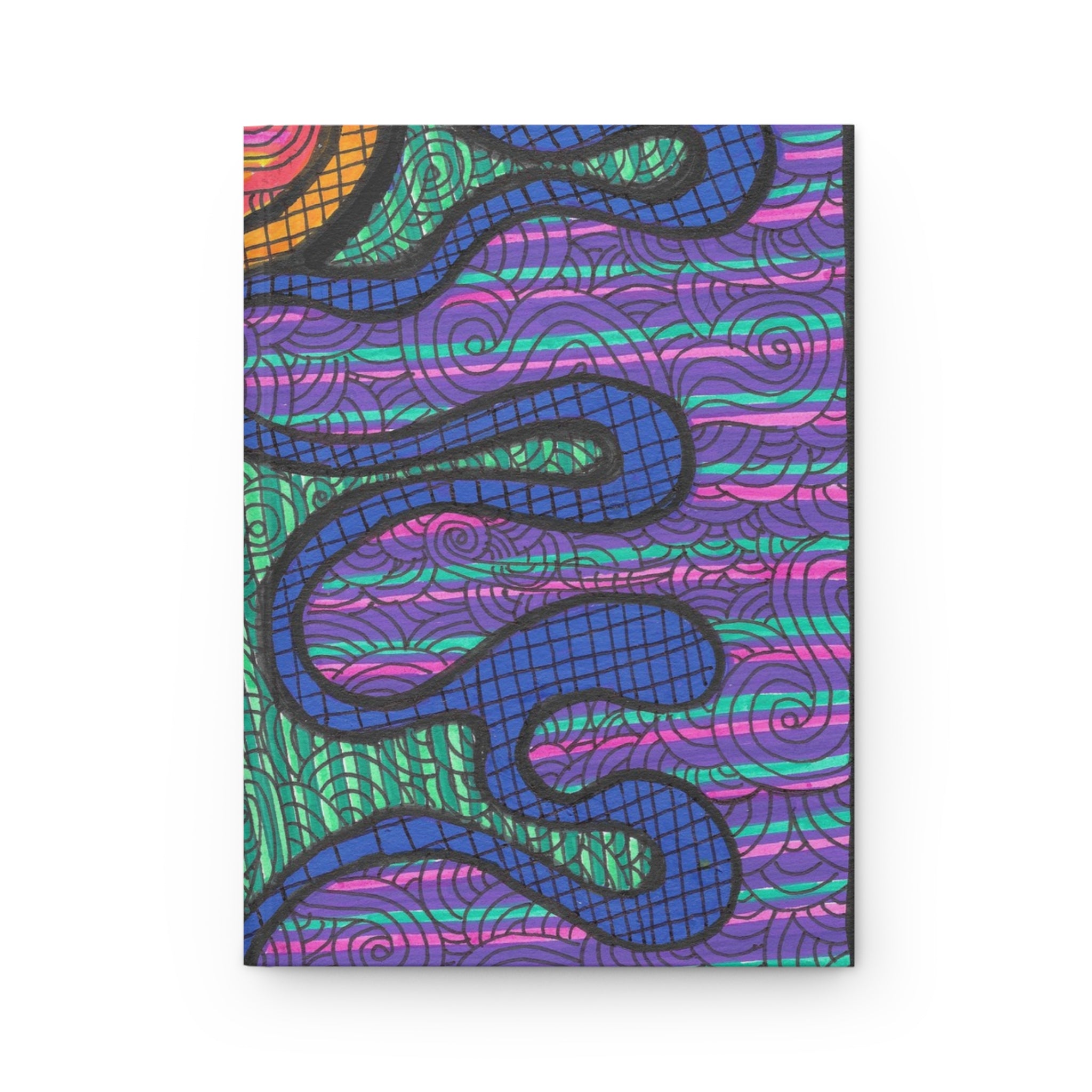Abstract Colorful Swirls Hardcover Journal