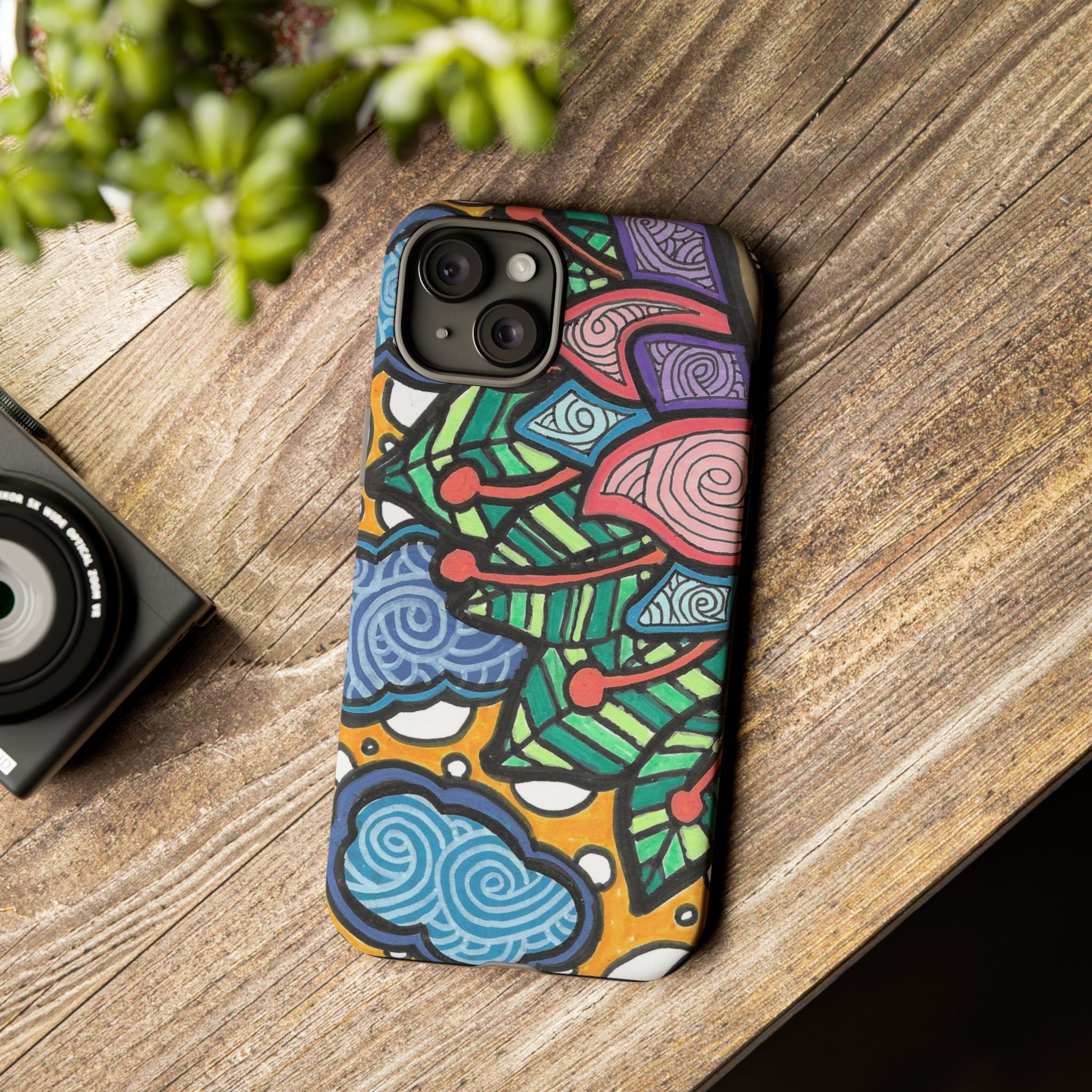 Hand drawn Floral Happy TOUGH Phone Case