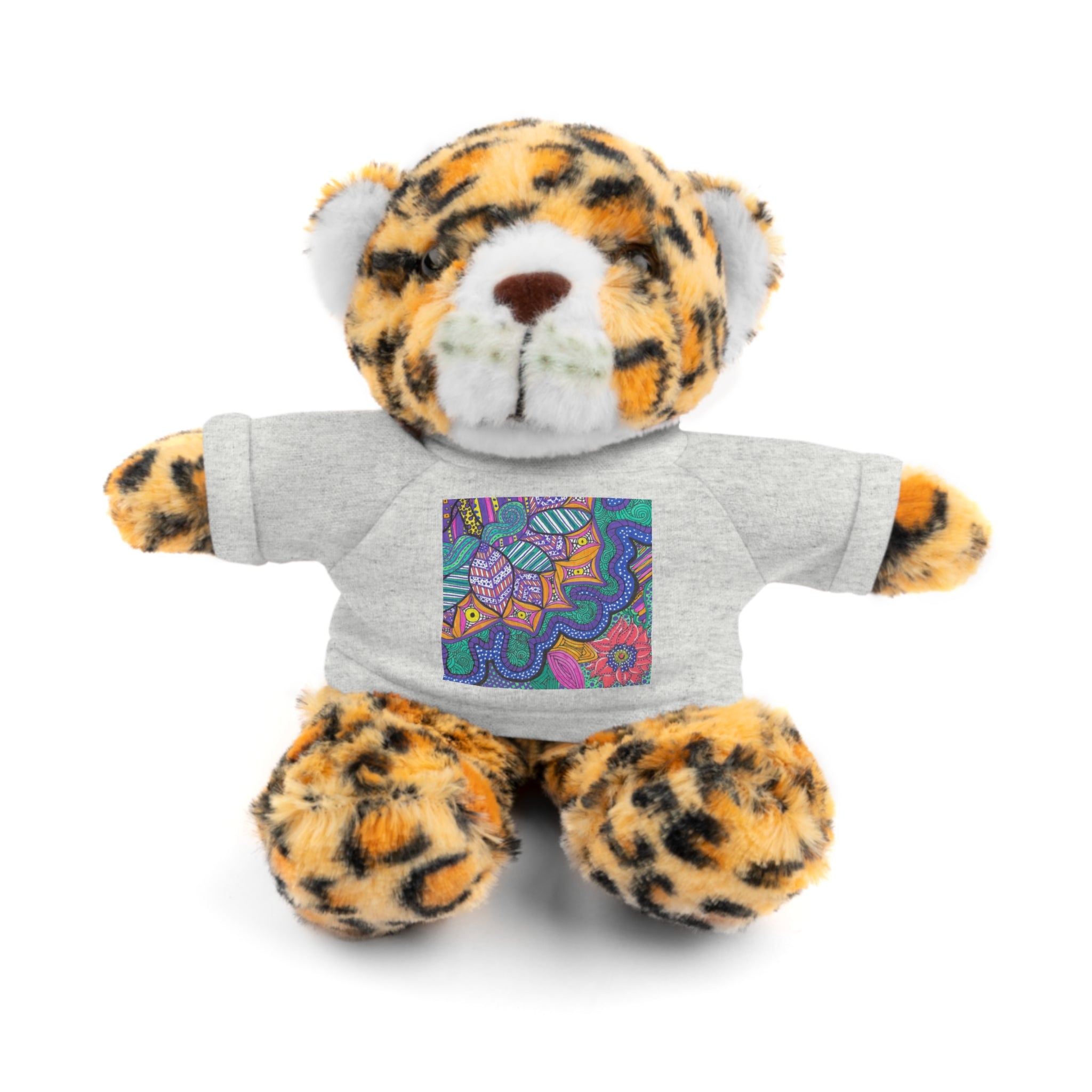 Spring Easter stuffed animal with printed tee
