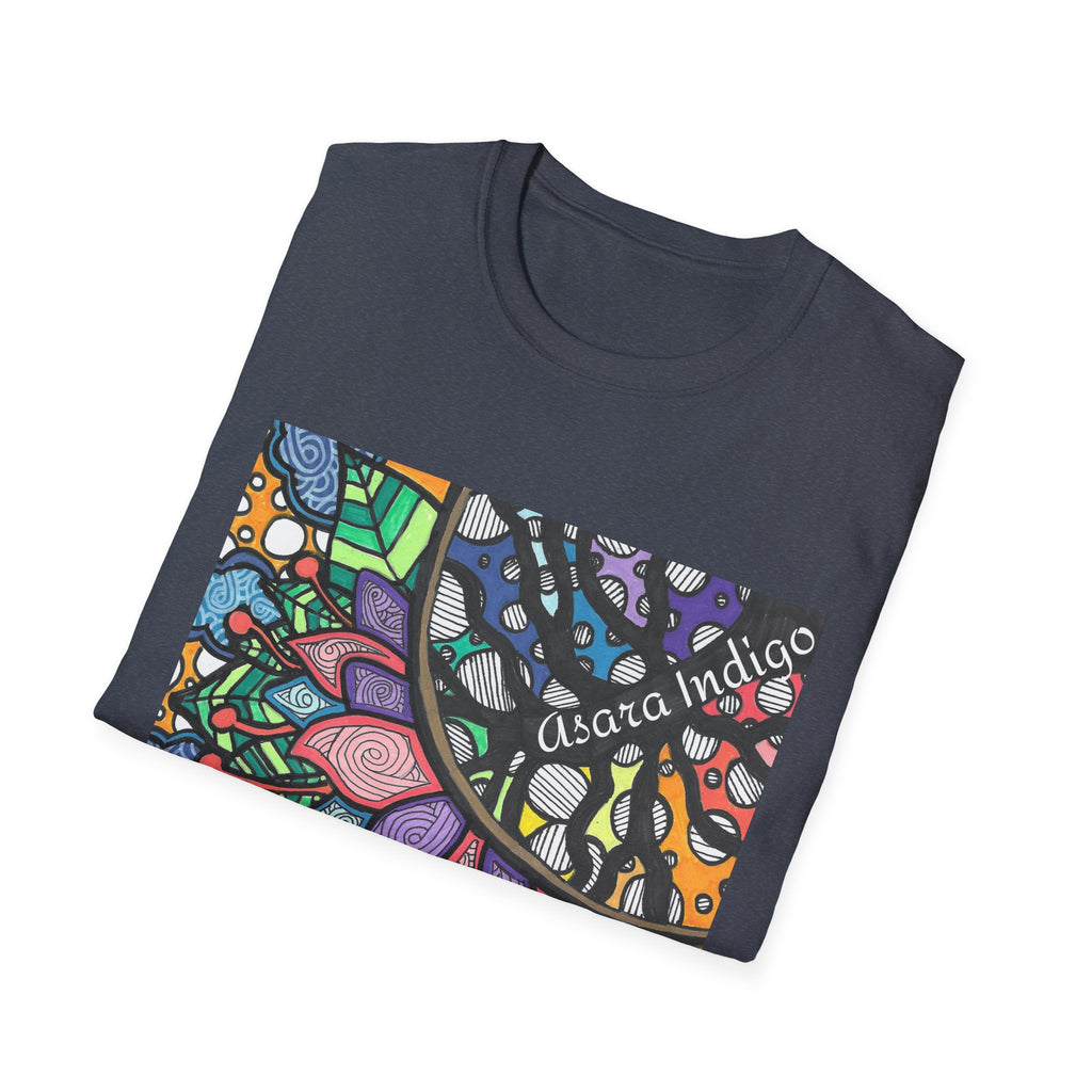 Mandala Floral Tee — Colorful Boho Graphic T-Shirt with 'Algora Indico' Design
