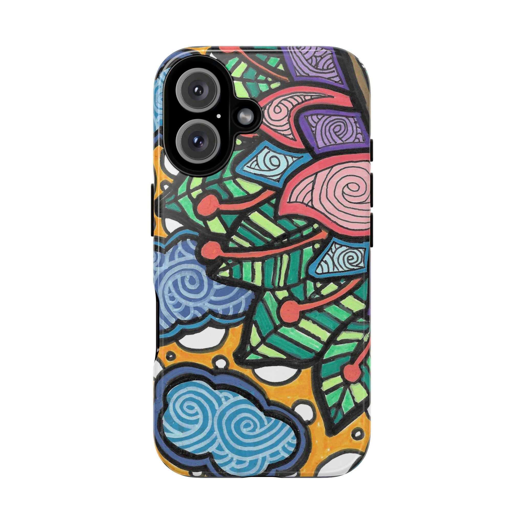 Hand drawn Floral Happy TOUGH Phone Case