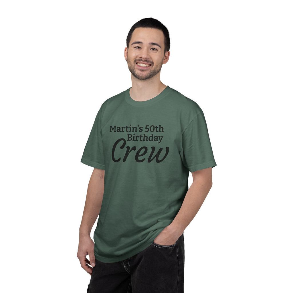 Personalized Birthday Crew T-Shirt — "Martin's 50th Birthday Crew" Party Tee
