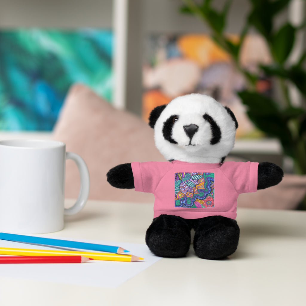 Spring Easter stuffed animal with printed tee