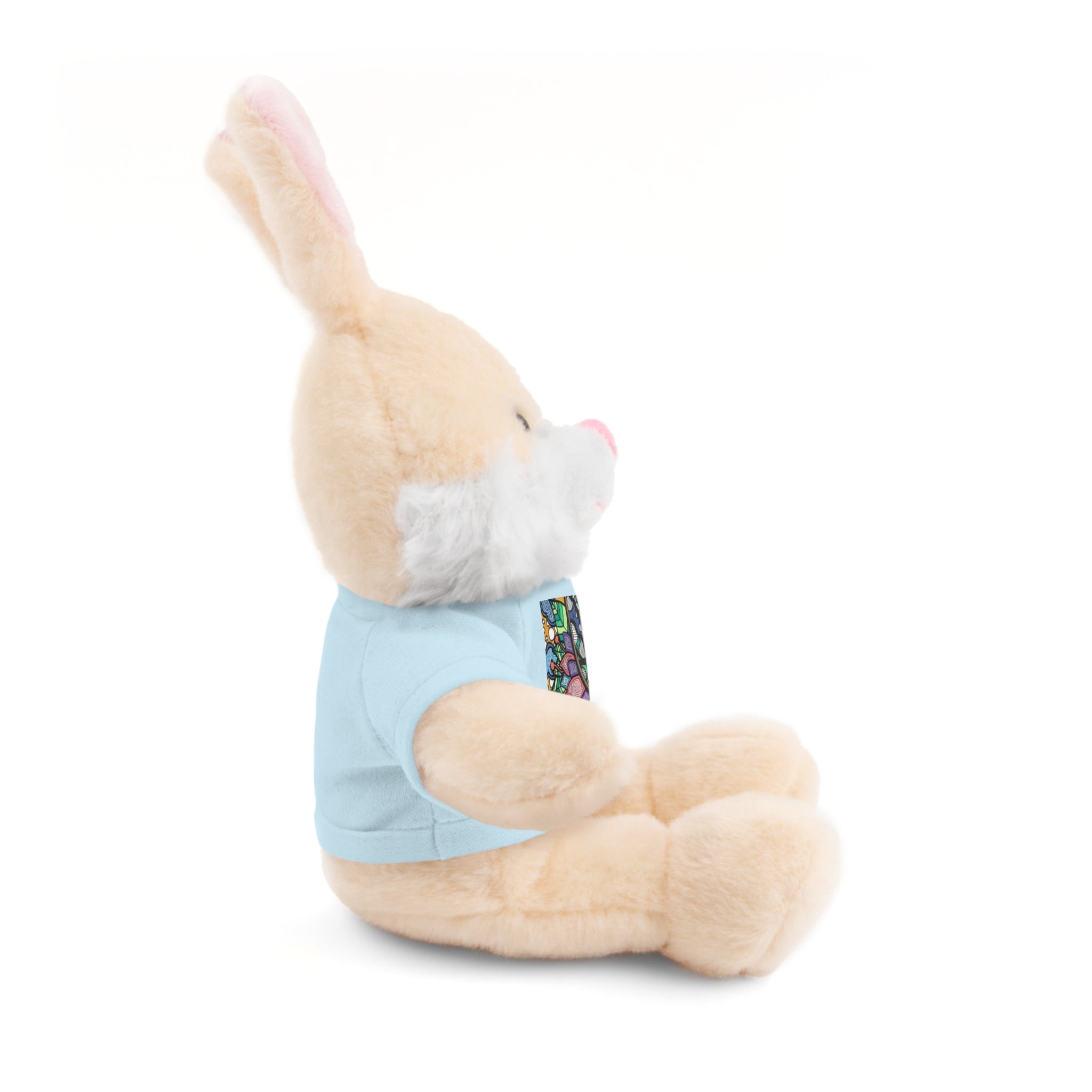 Colorful Tree of Growth stuffed animal with printed tee