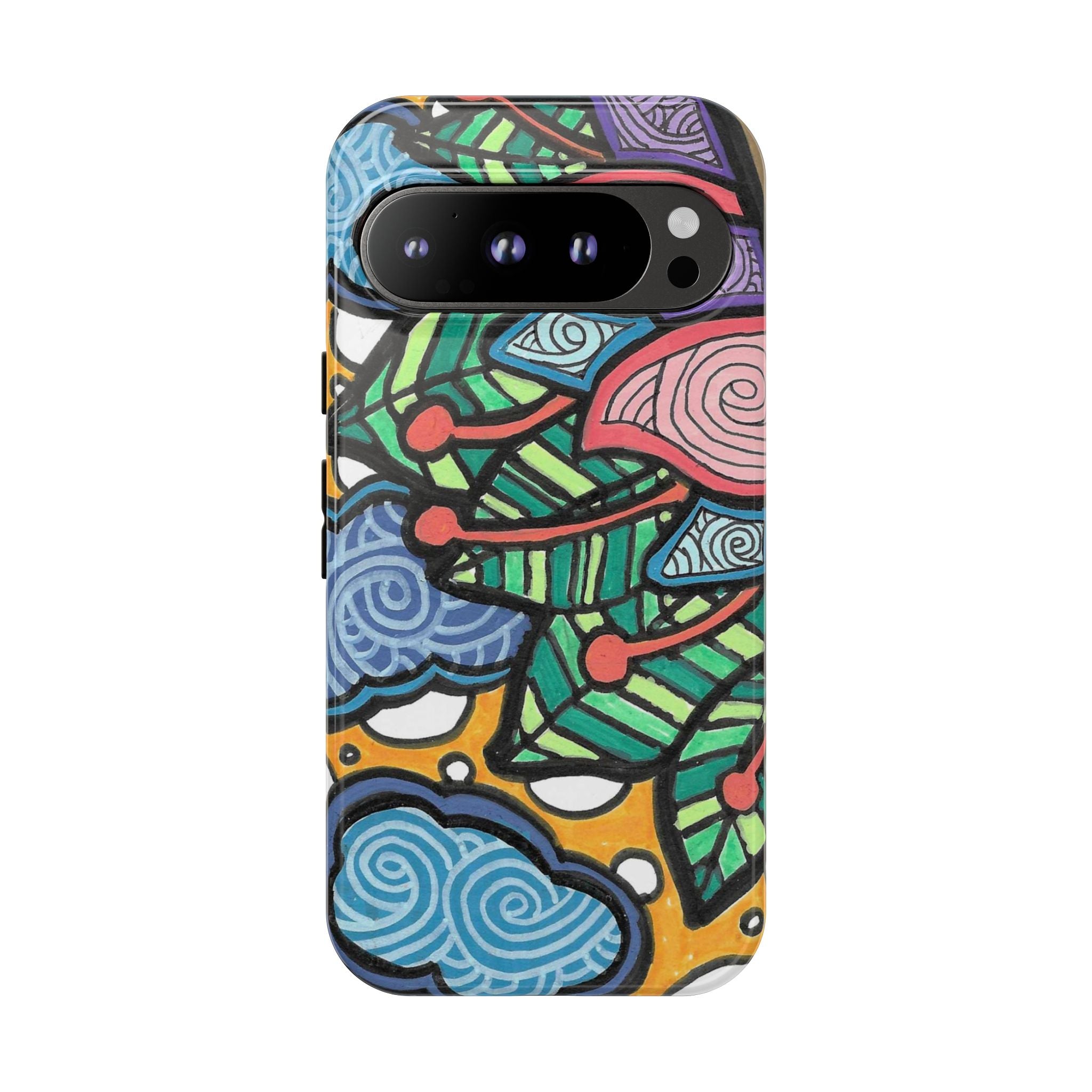 Hand drawn Floral Happy TOUGH Phone Case