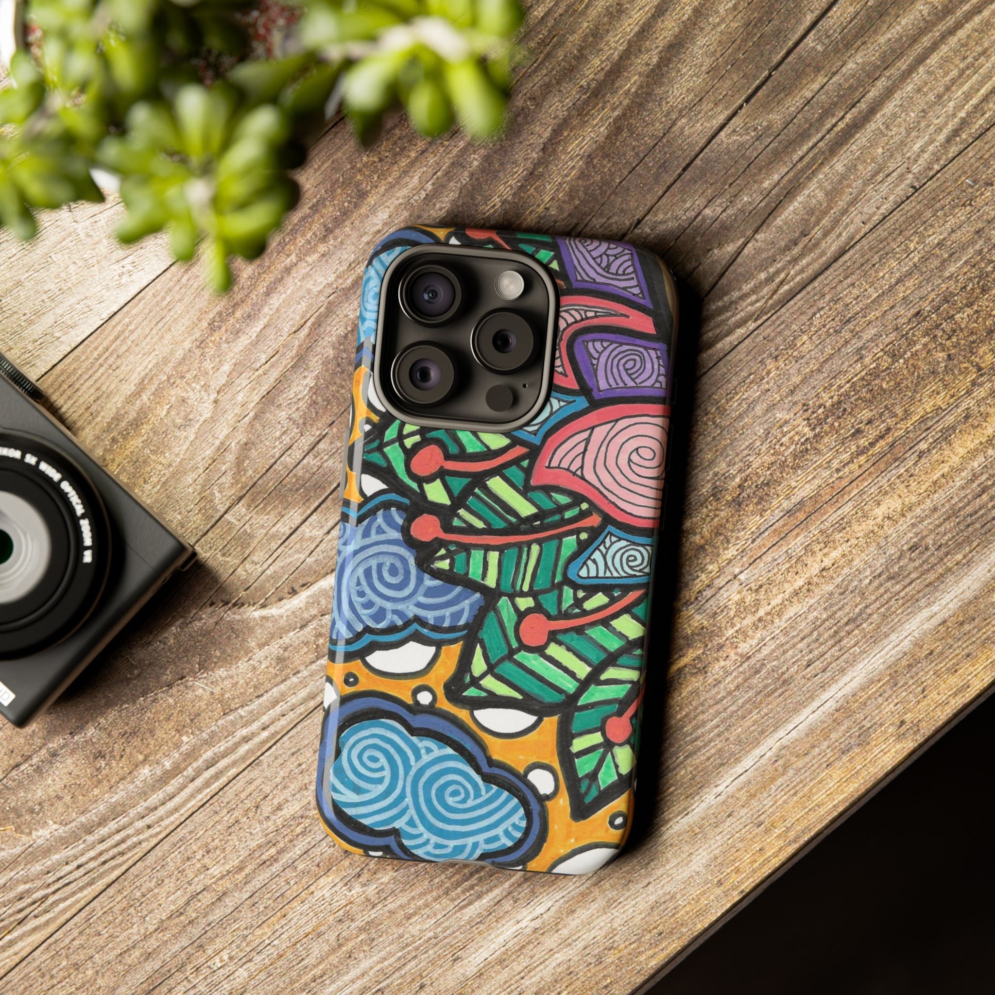 Hand drawn Floral Happy TOUGH Phone Case