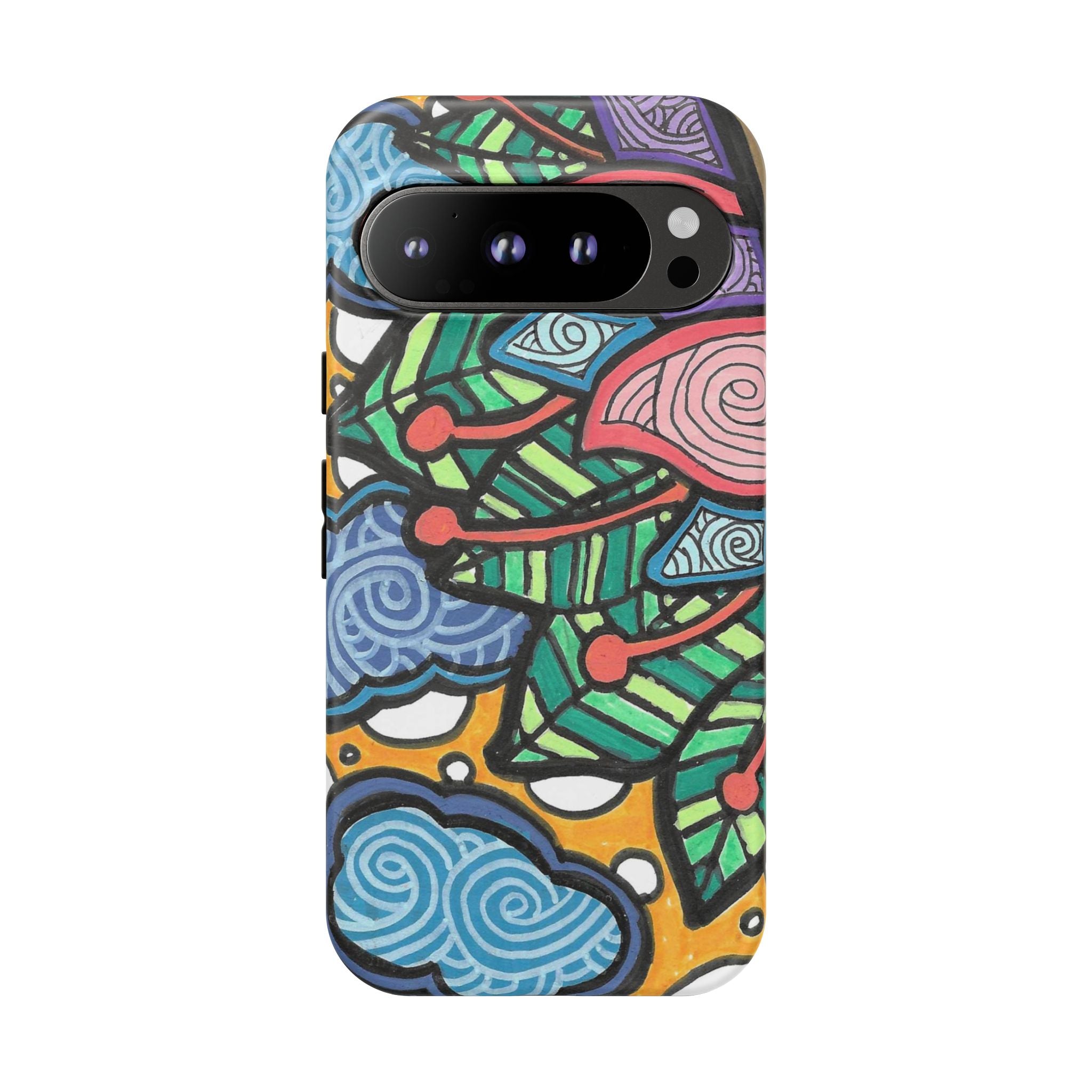 Hand drawn Floral Happy TOUGH Phone Case