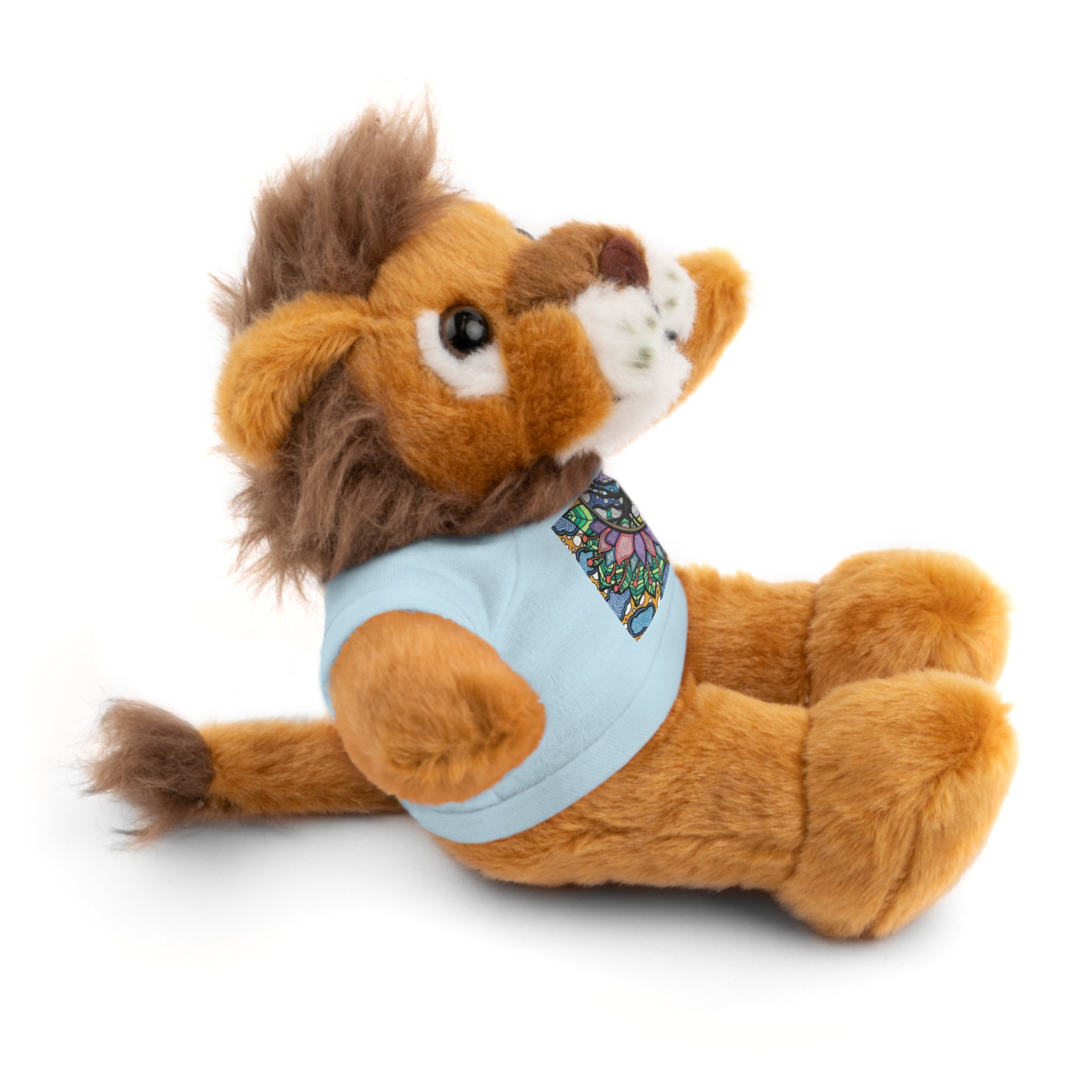Colorful Tree of Growth stuffed animal with printed tee