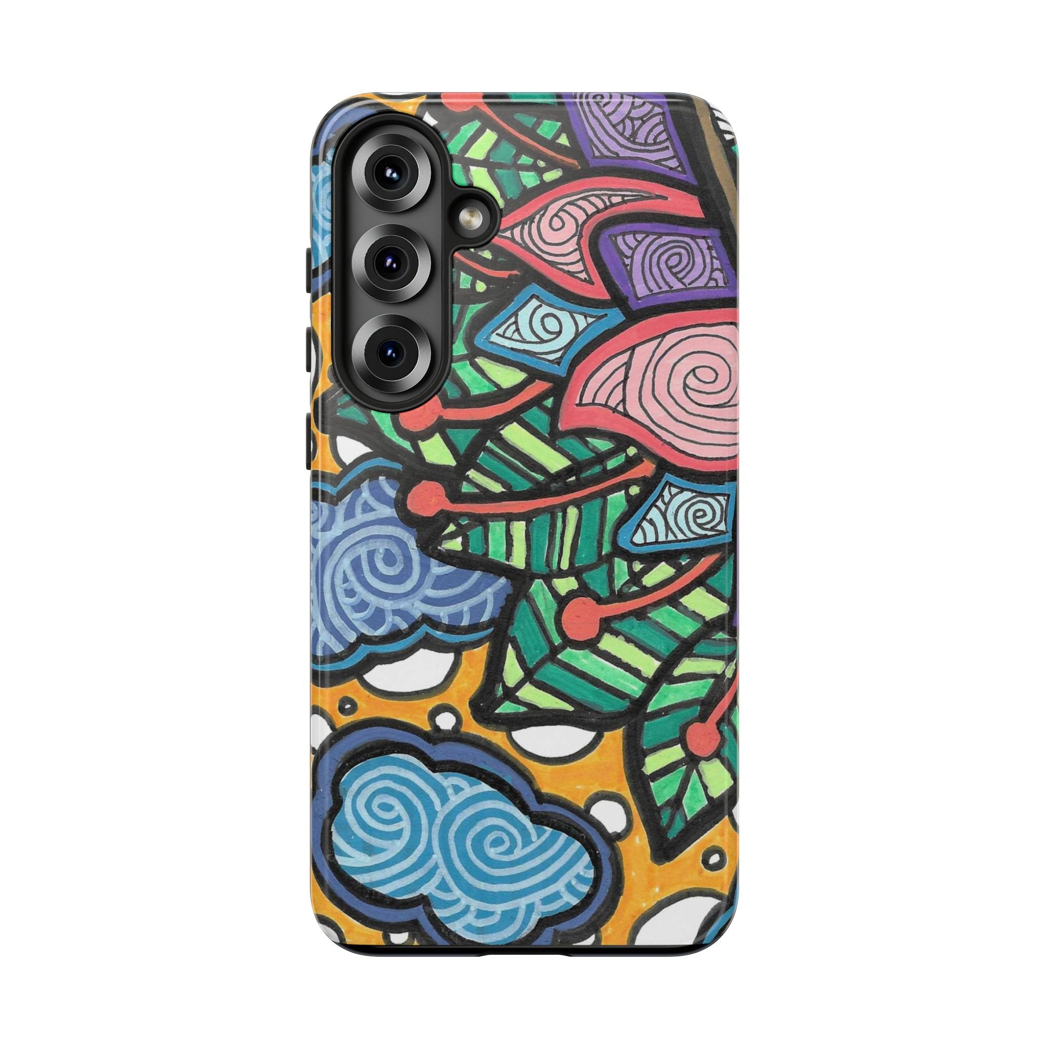 Hand drawn Floral Happy TOUGH Phone Case