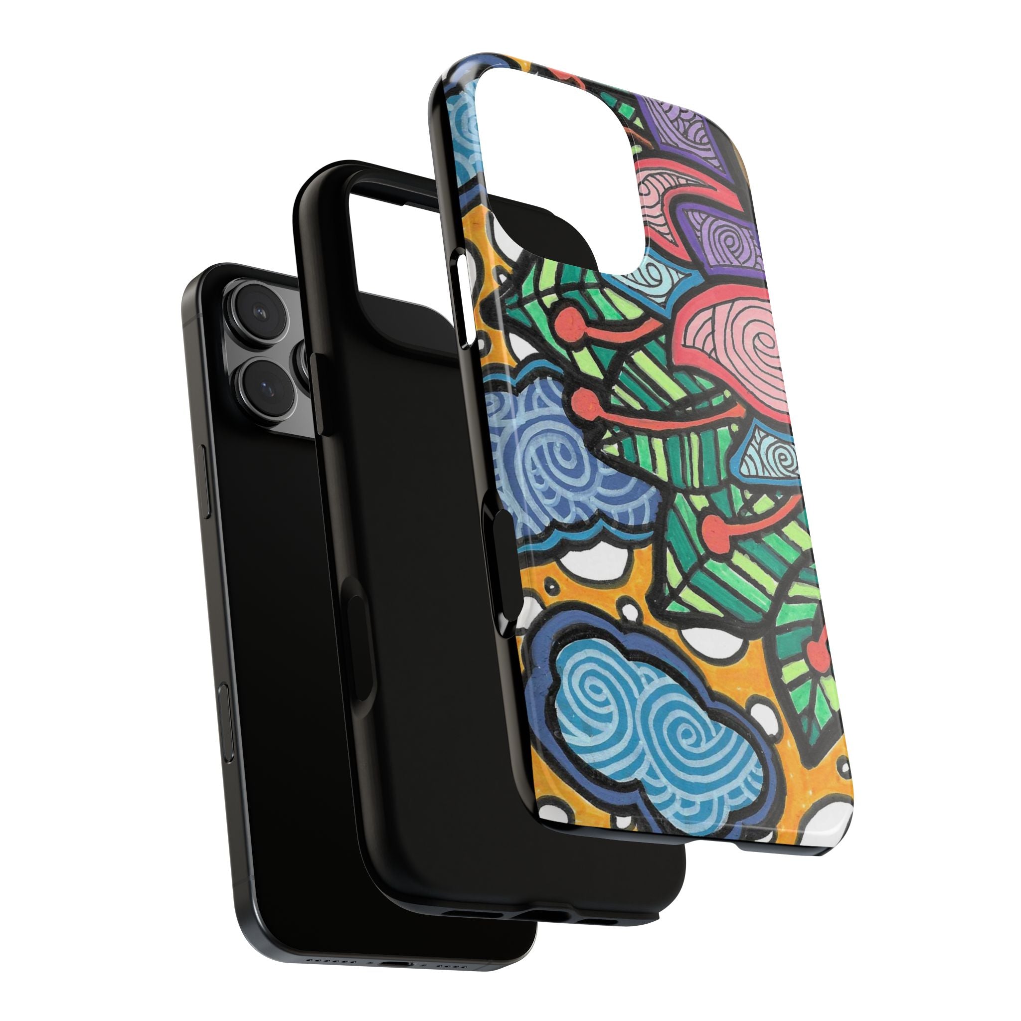 Hand drawn Floral Happy TOUGH Phone Case