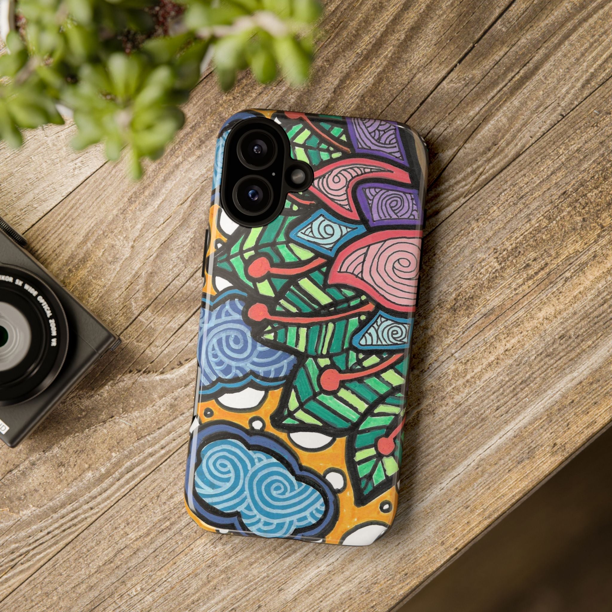 Hand drawn Floral Happy TOUGH Phone Case