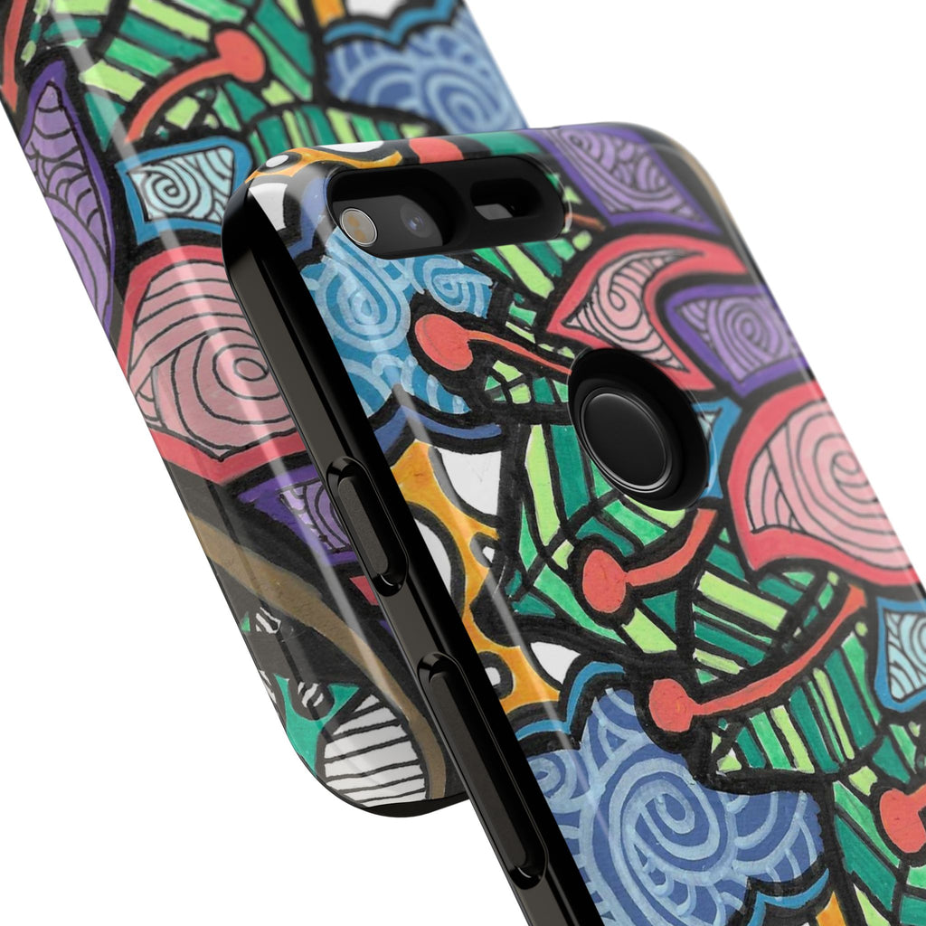 Hand drawn Floral Happy TOUGH Phone Case
