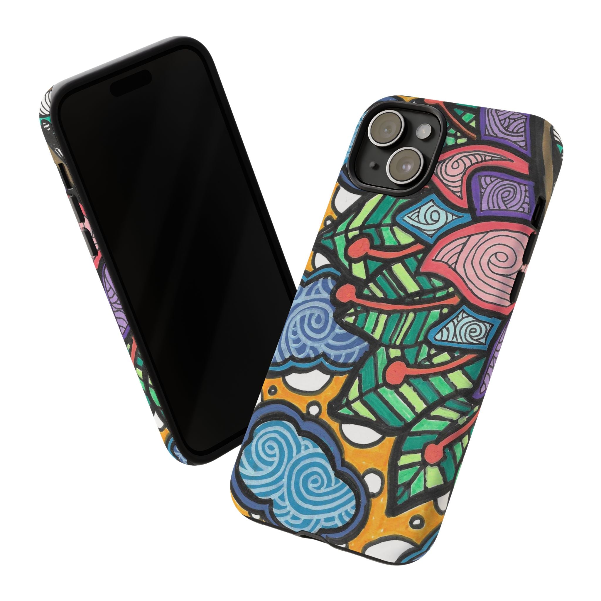 Hand drawn Floral Happy TOUGH Phone Case