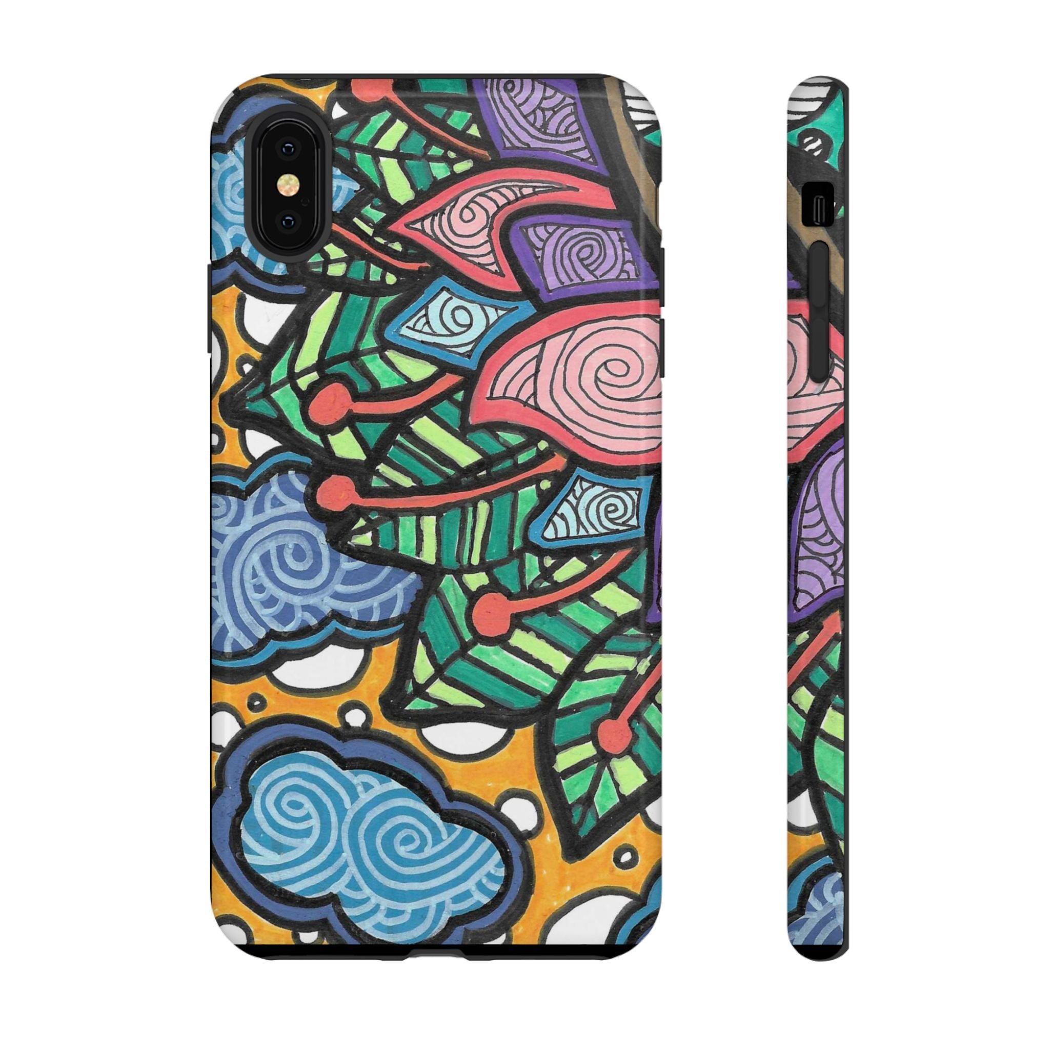 Hand drawn Floral Happy TOUGH Phone Case