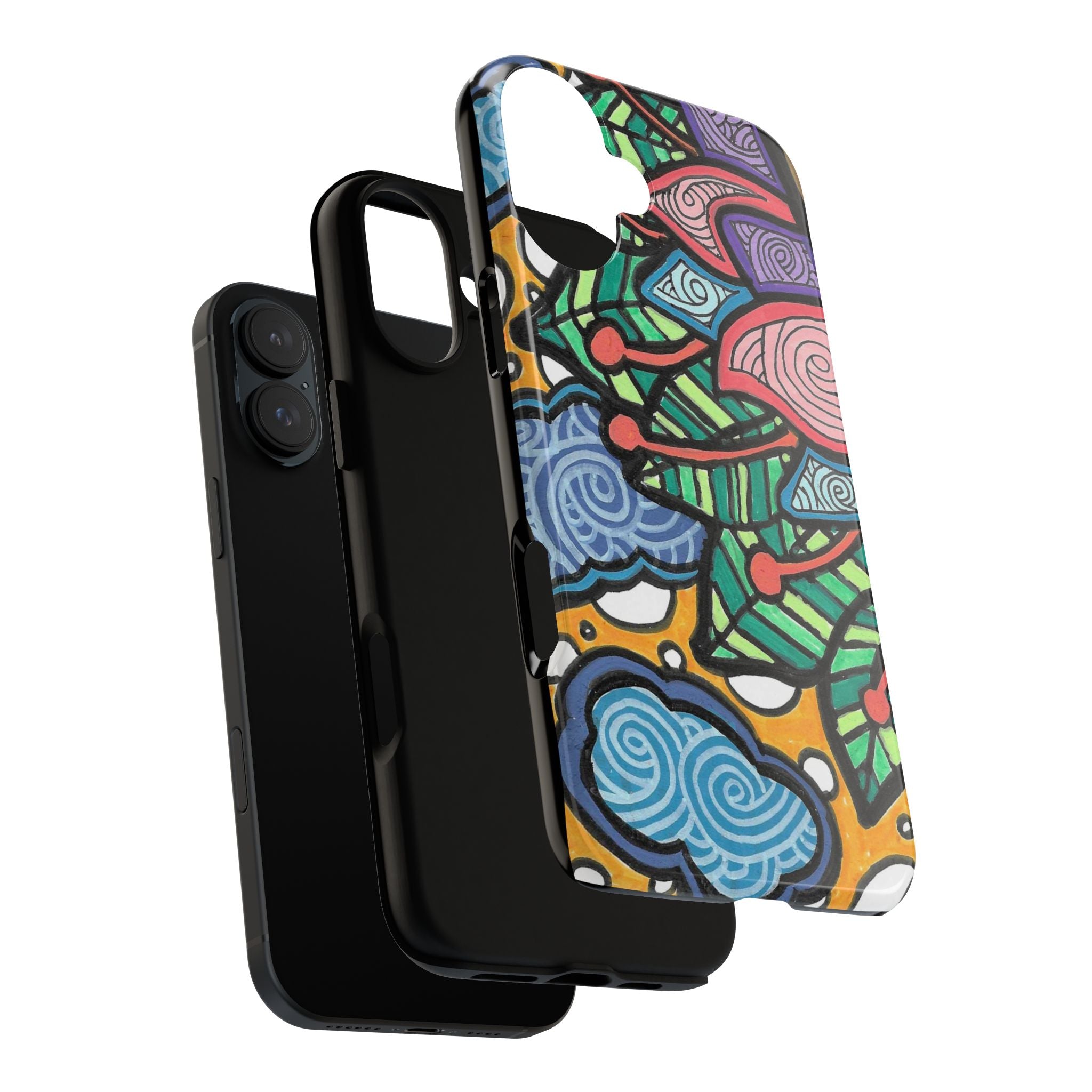 Hand drawn Floral Happy TOUGH Phone Case