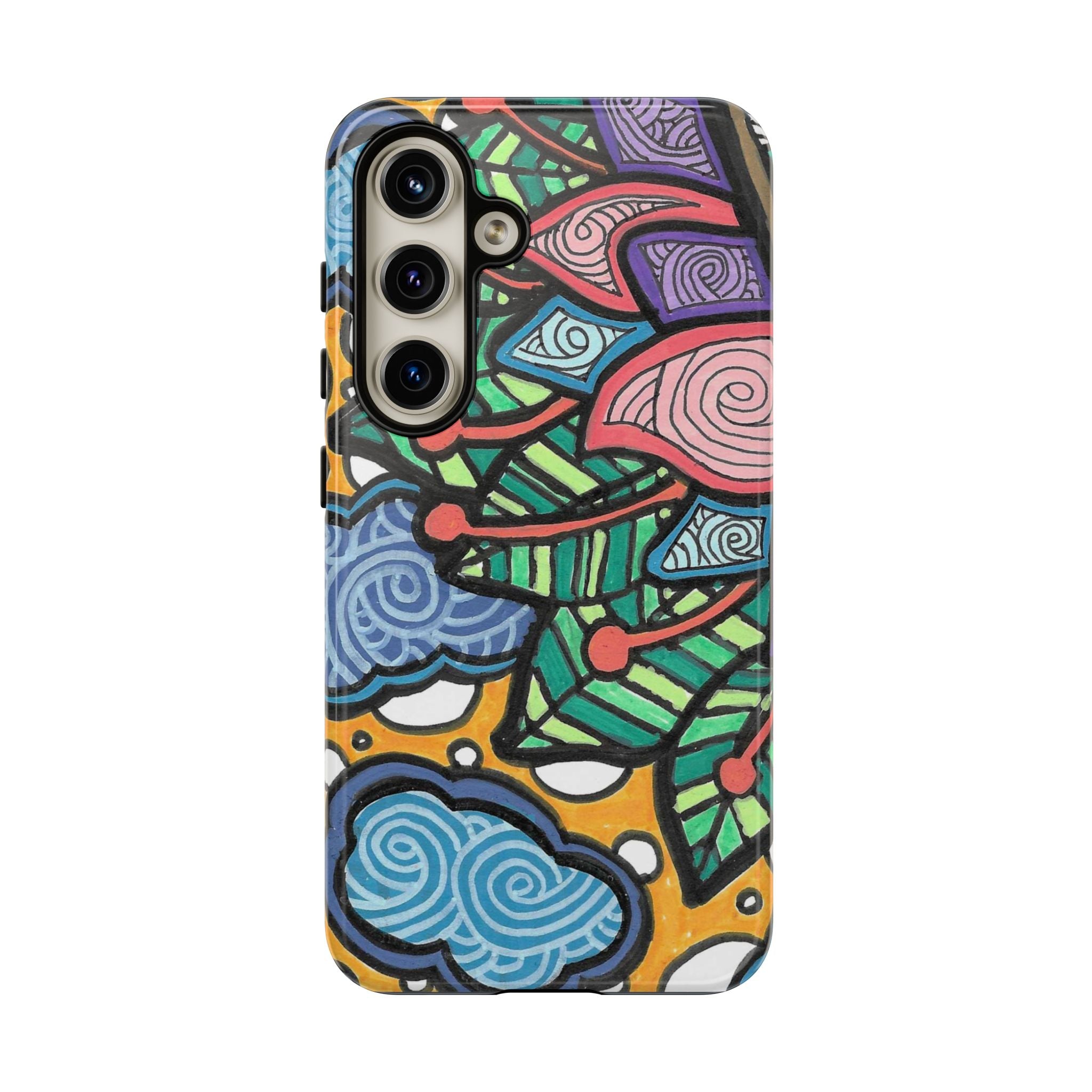 Hand drawn Floral Happy TOUGH Phone Case